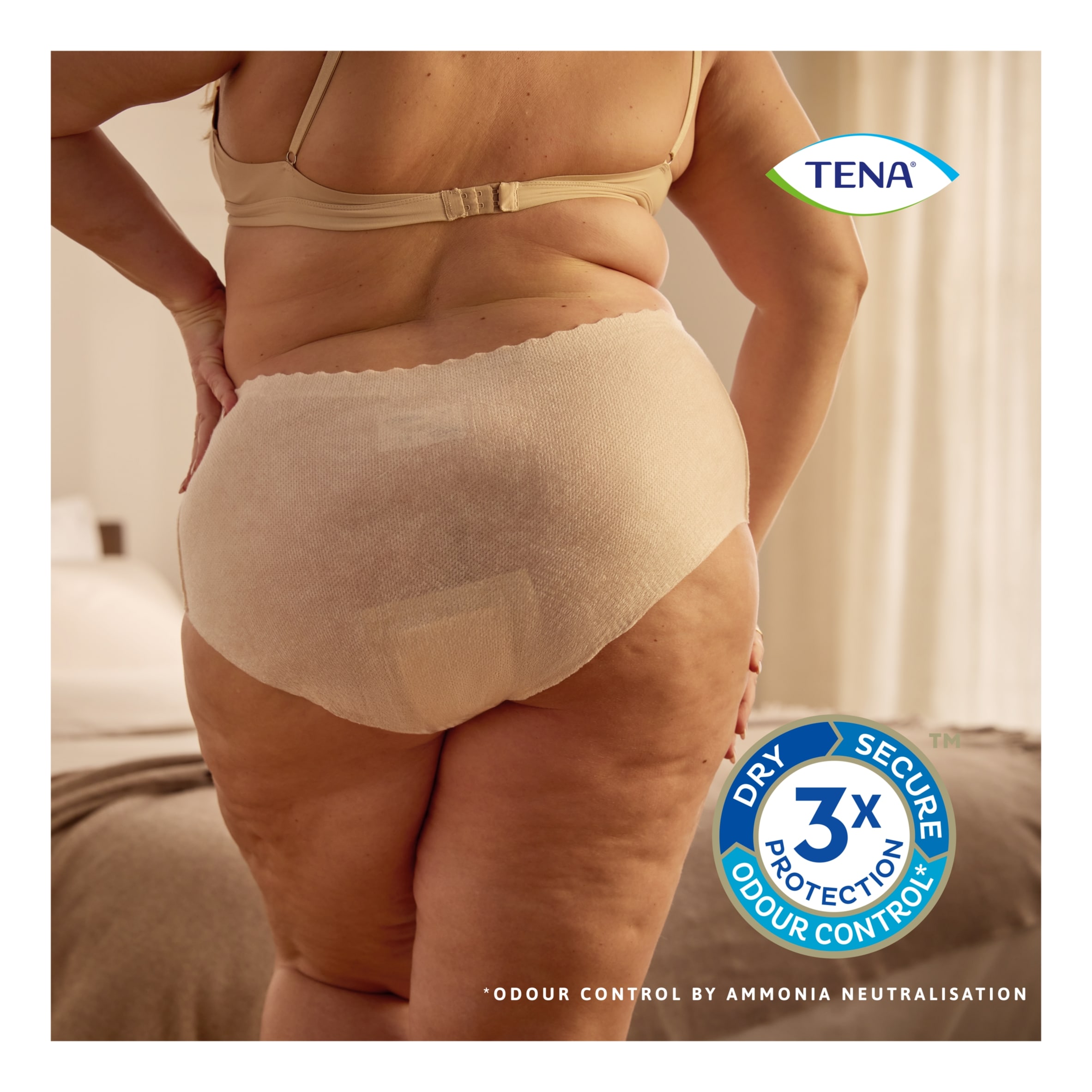 TENA Silhouette Incontinence Pants Cream Medium 9 Pack thumbnail 3