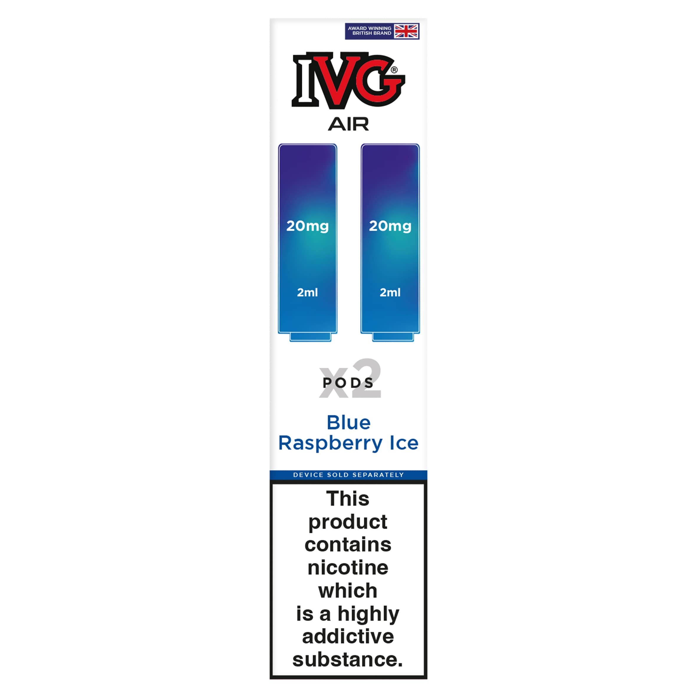 IVG Air Pods - Blue Raspberry Ice 2x2ml 20mg