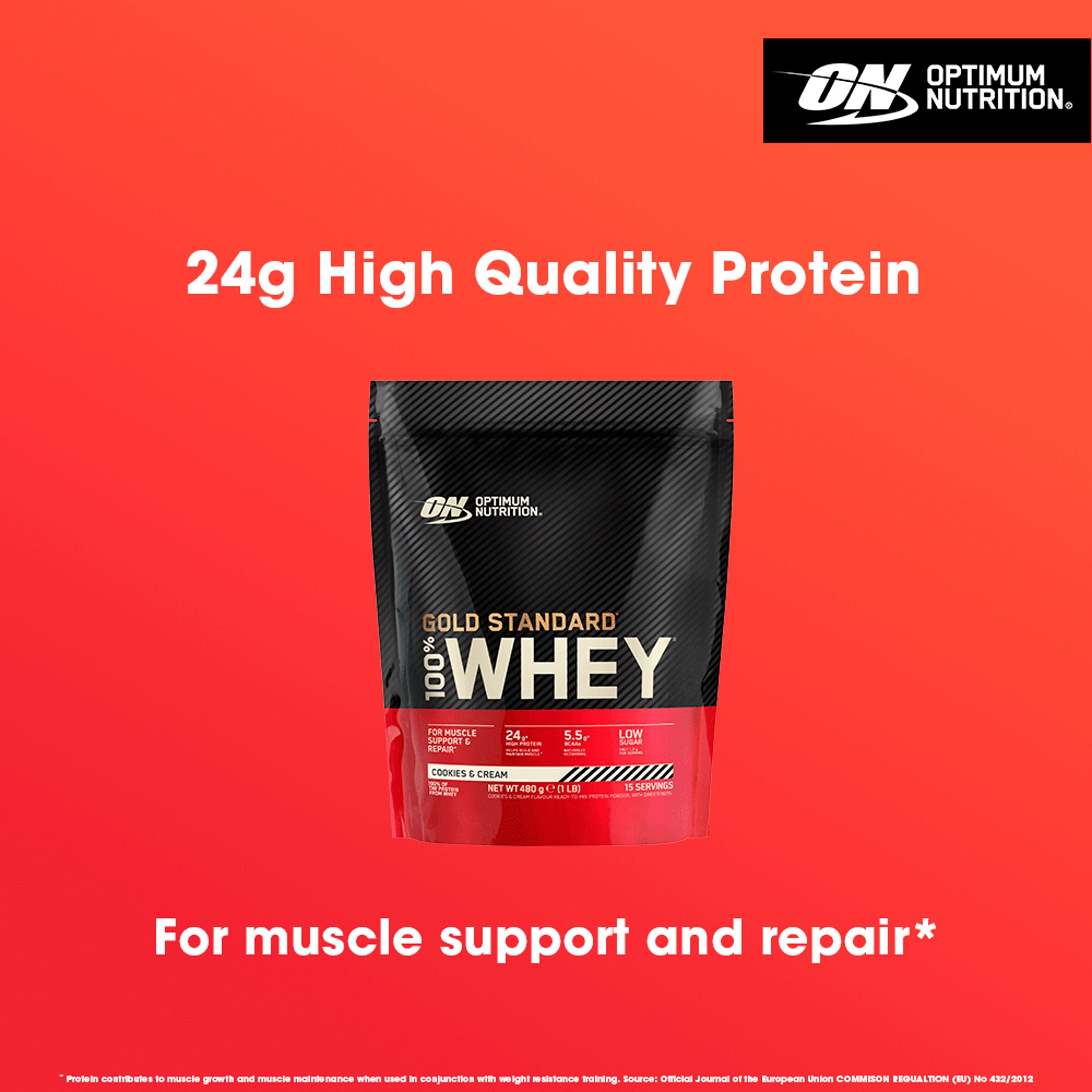 Optimum Nutrition Gold Standard Whey Cookies & Cream 480g thumbnail 4