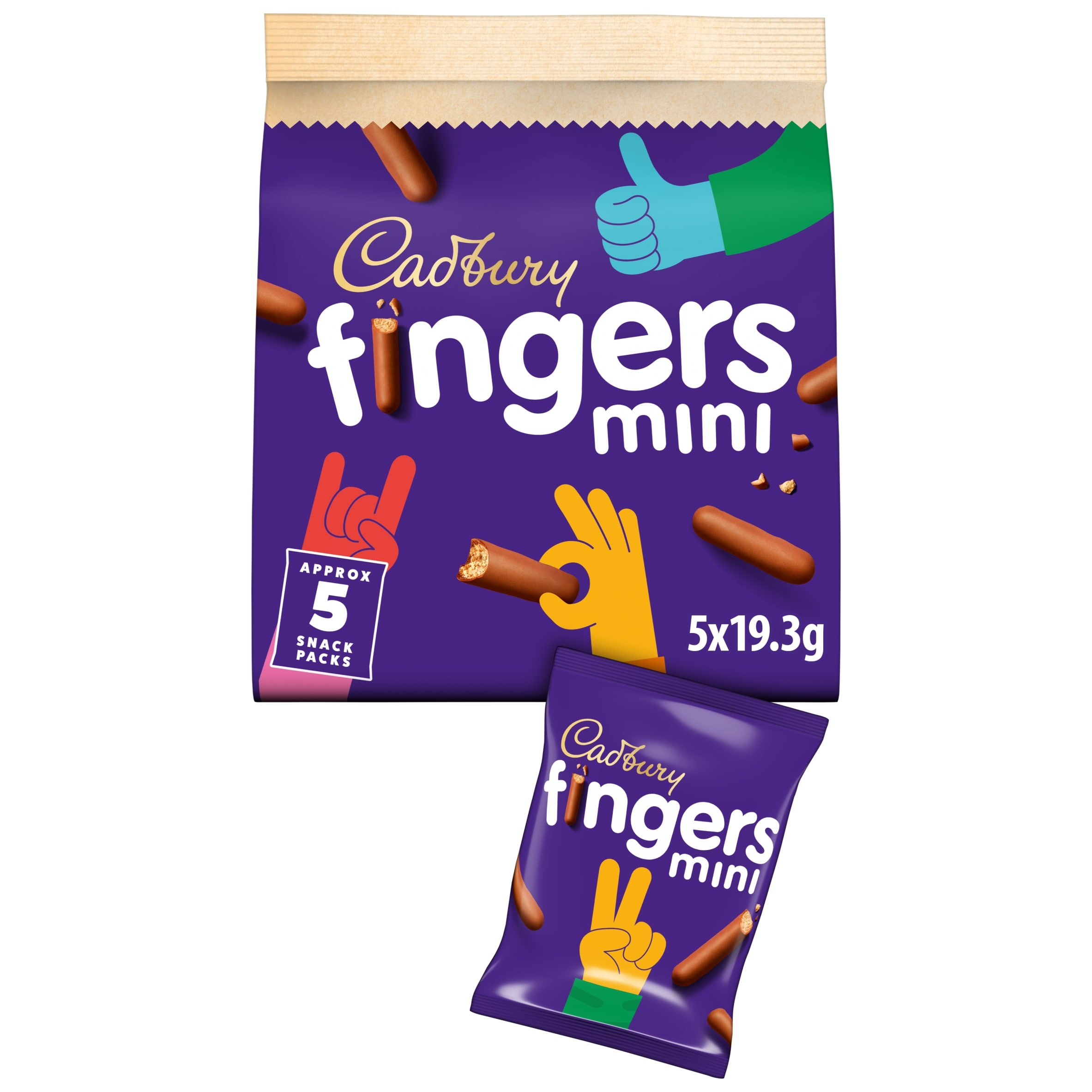 Cadbury Mini Fingers Chocolate Biscuits Snack Packs