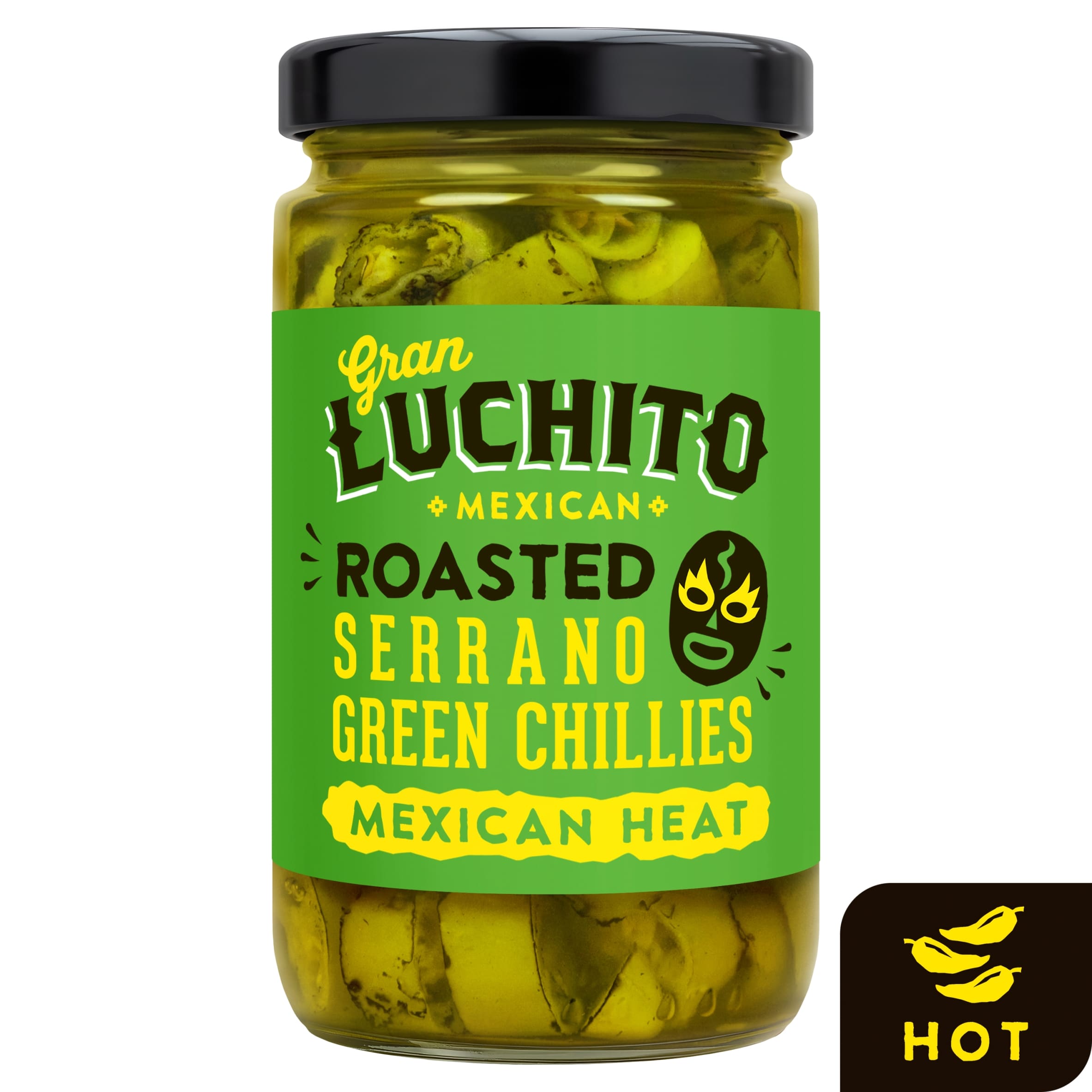 Gran Luchito Roasted Sliced Serrano Green Chillies for Fajita & Taco