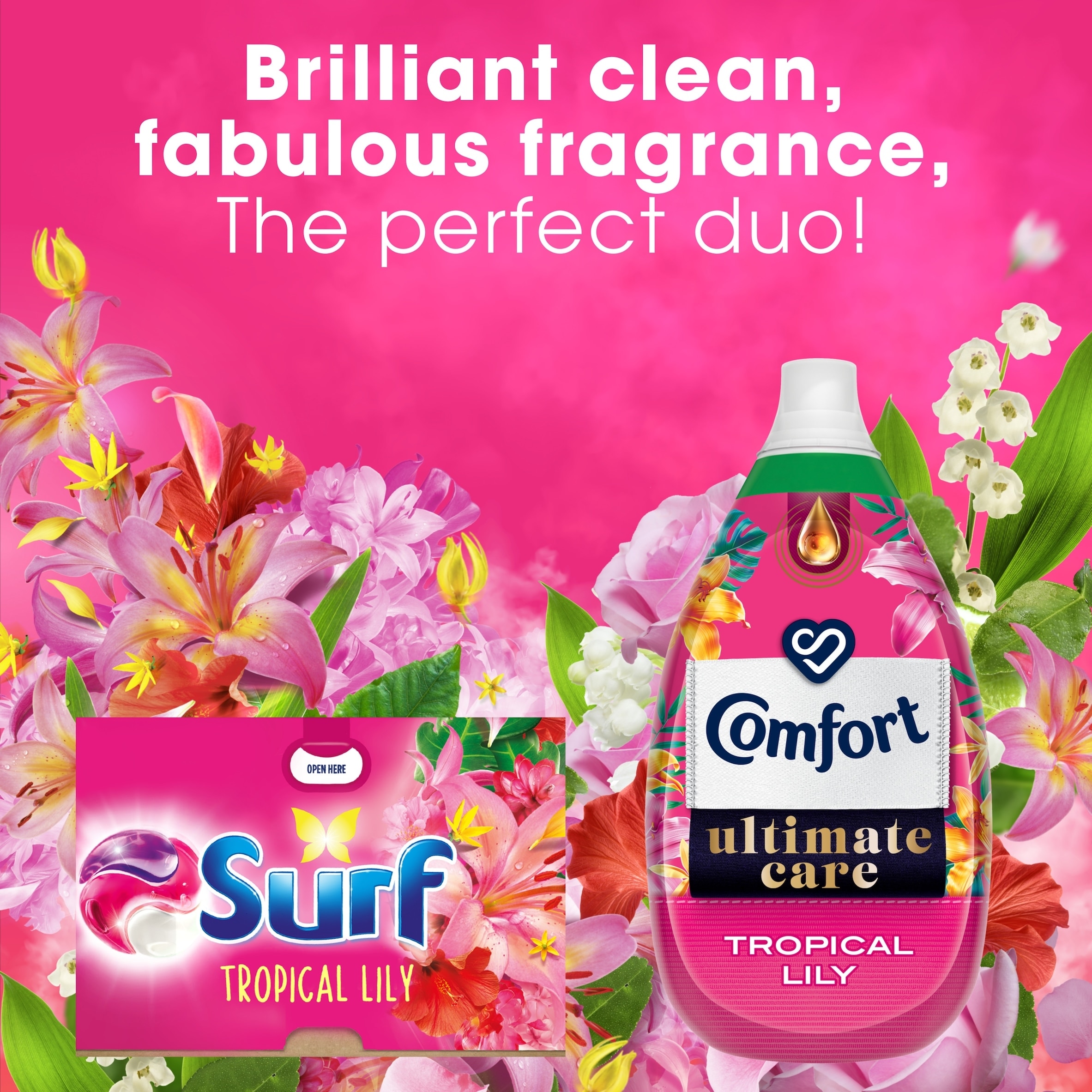 Surf 3 In 1 Tropical Lily Washing Capsules 15 Washes 259.5g thumbnail 5