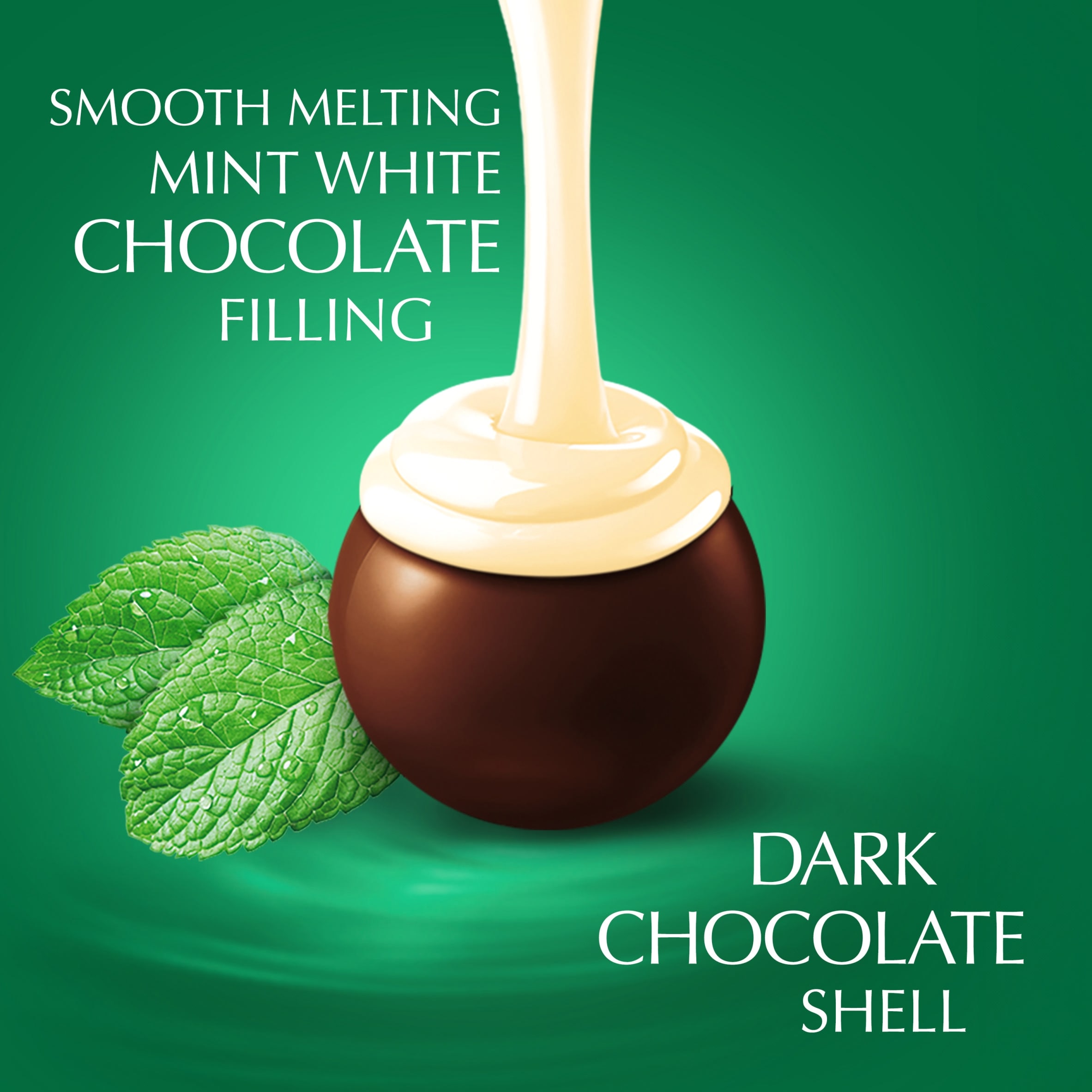 Lindt Lindor Dark Mint Chocolate Truffles Box 200g thumbnail 2