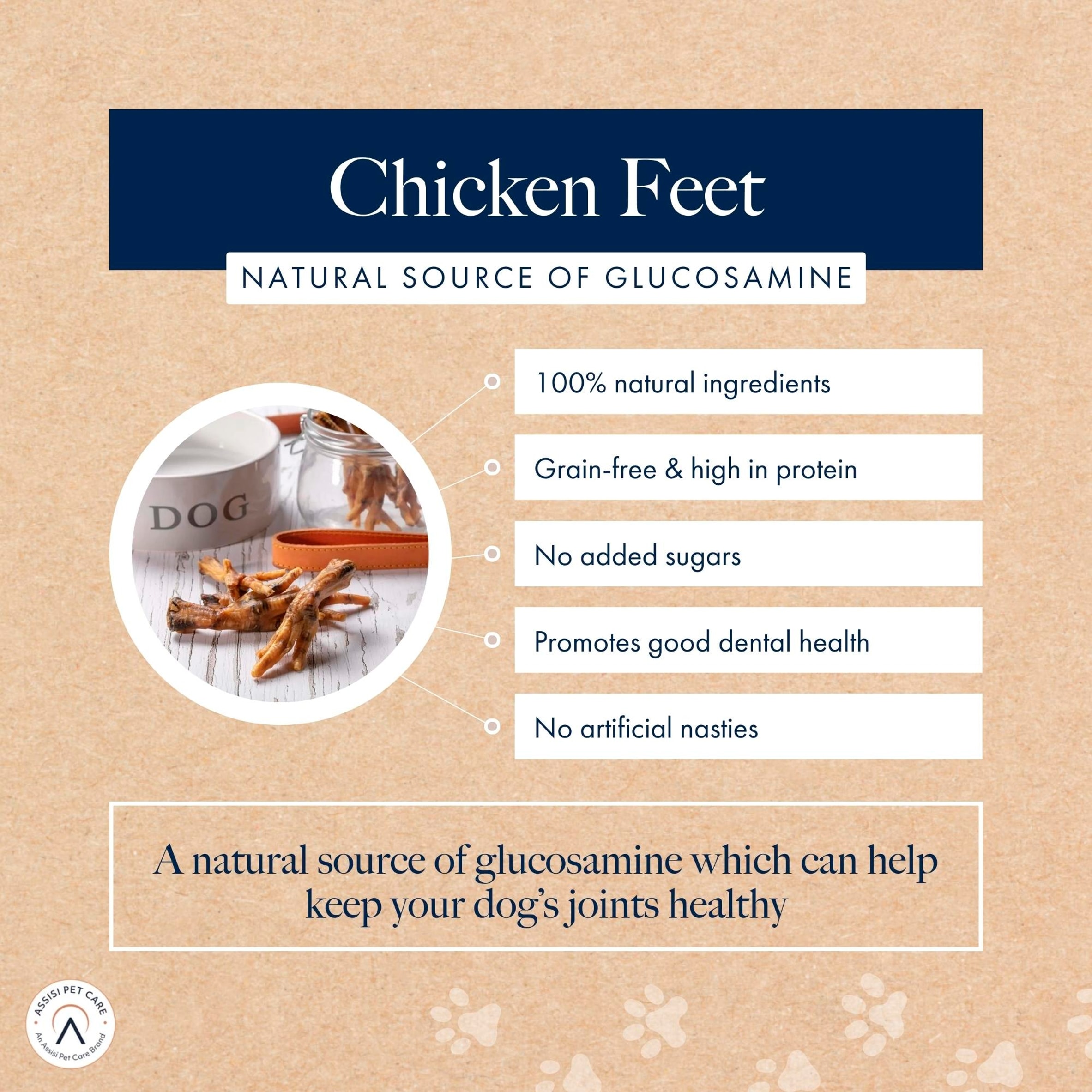 Hollings Choice Cuts Dog Treats - Chicken Feet 100g thumbnail 2