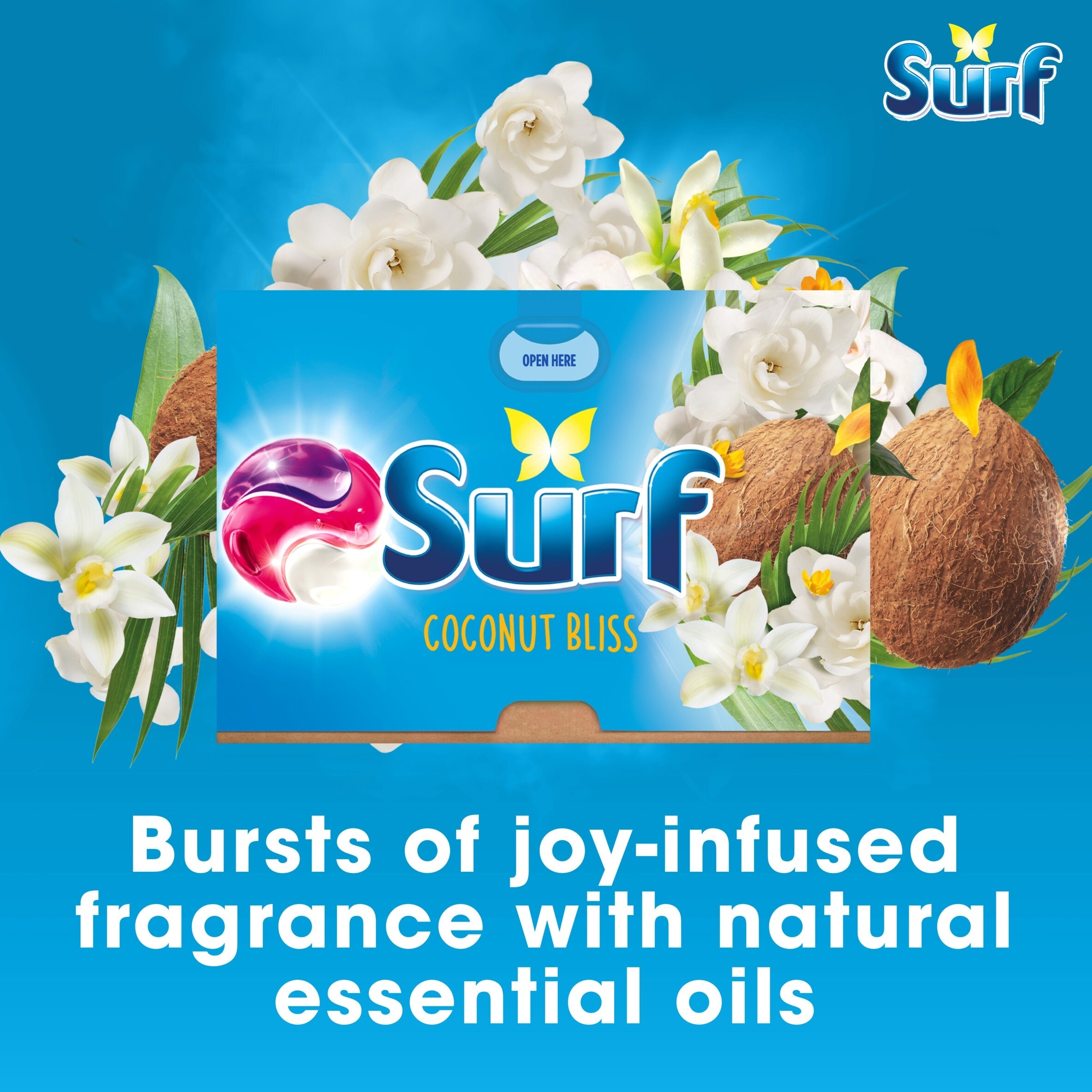 Surf 3 In 1 Coconut Bliss Washing Capsules 15 Washes 259.5g thumbnail 2