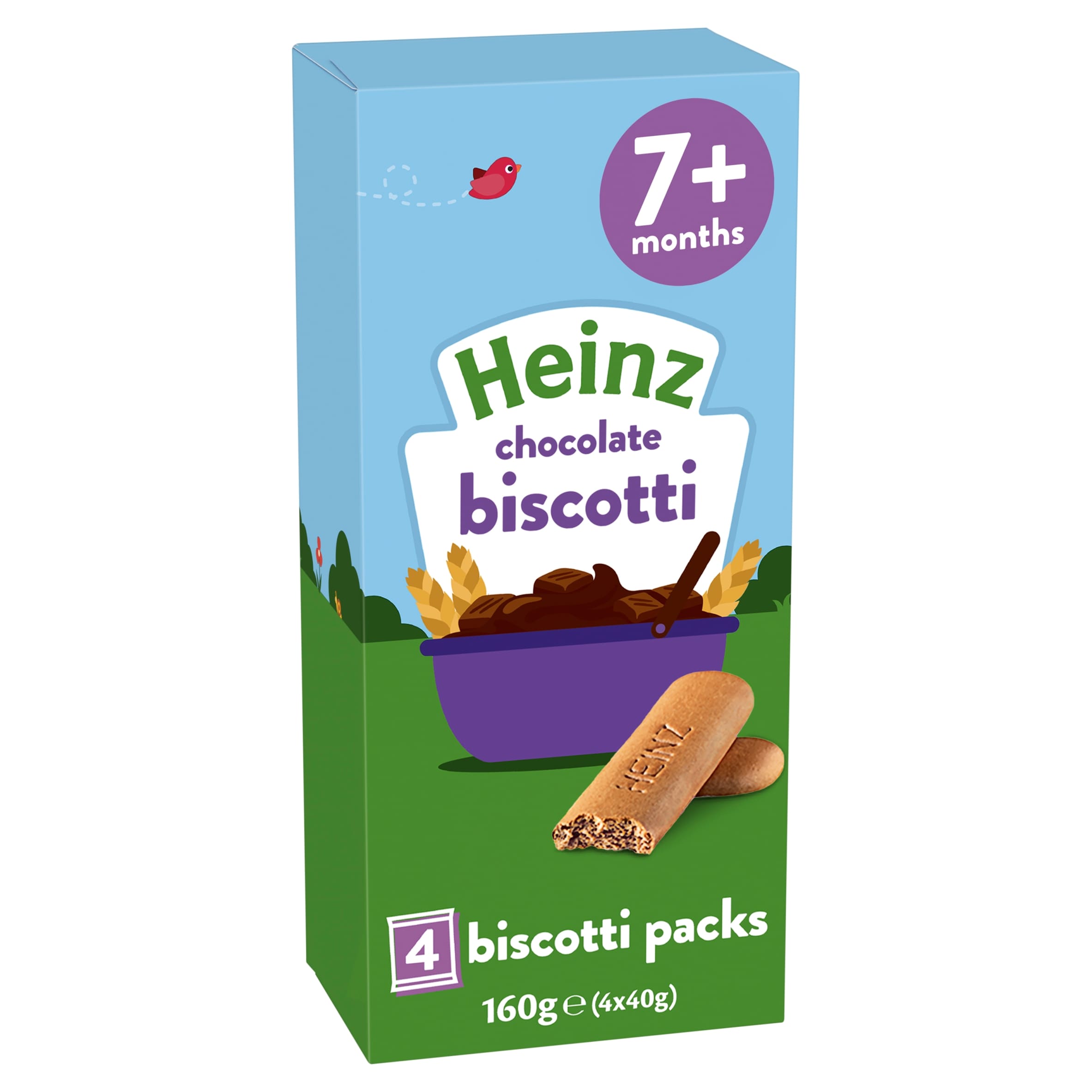 Heinz So Yummy Chocolate Biscotti 7+ Months 4 x 40g (160g)
