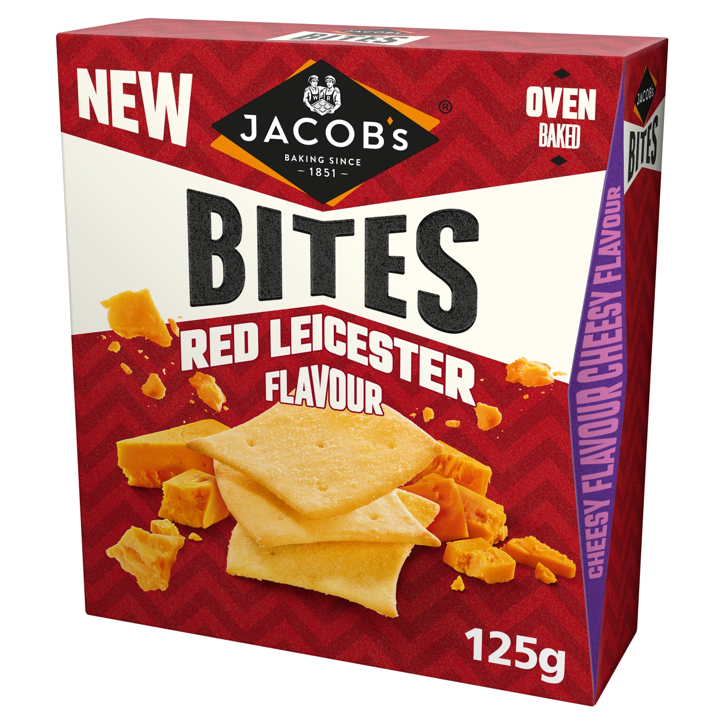 Jacob's Bites Crackers - Red Leicester Flavour 125g
