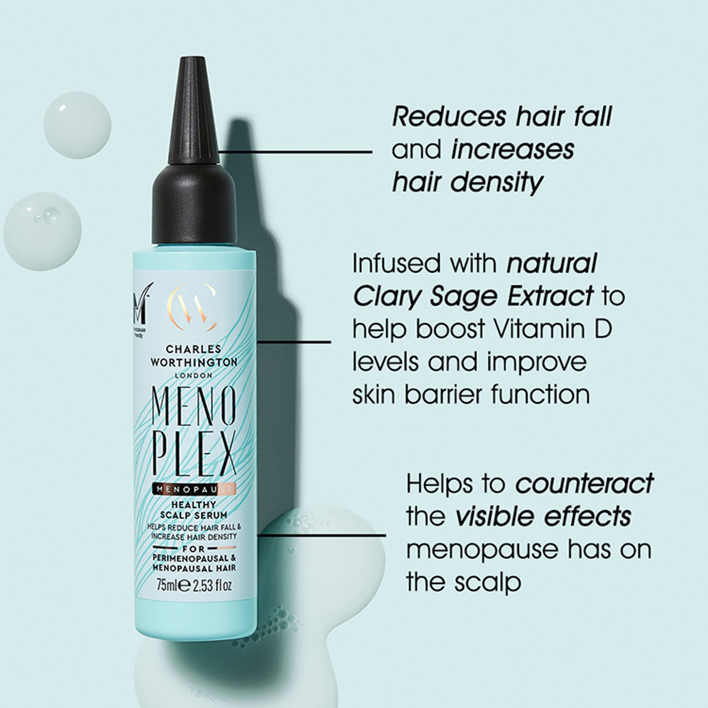 Charles Worthington Menoplex Healthy Scalp Serum 75ml thumbnail 2