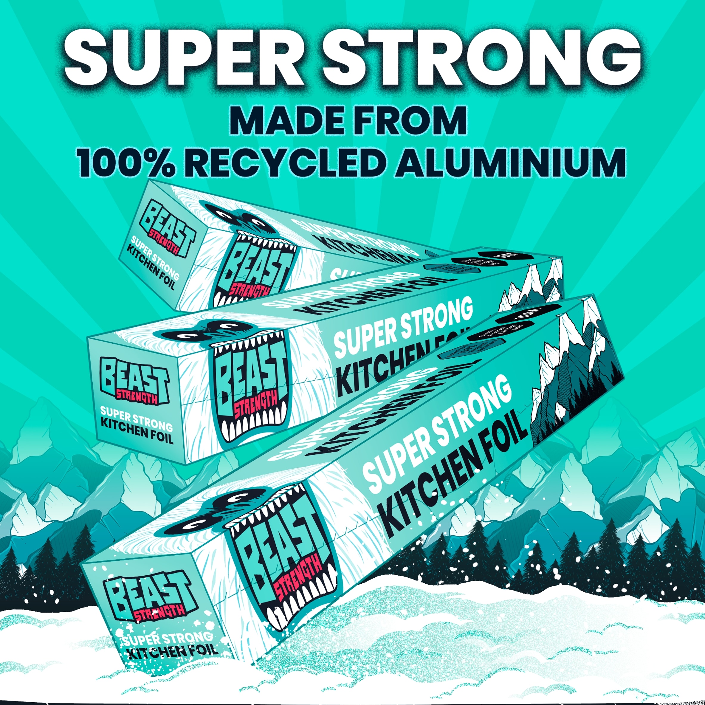 Beast Super Strong Kitchen Foil 30cm x 10m thumbnail 2