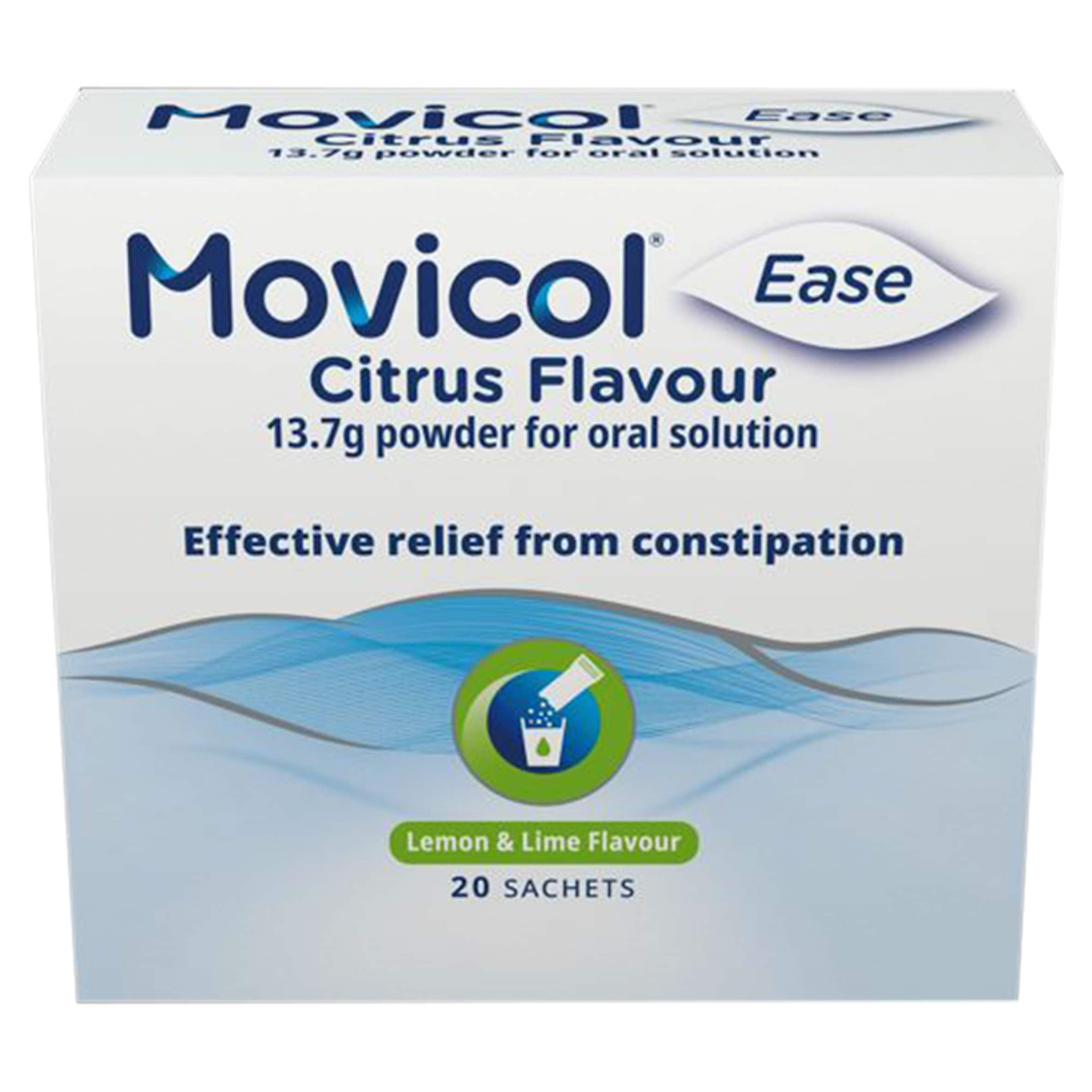 Movicol Ease Citrus Powder Sachets - Effective Relief For Constipation 20X13.7G