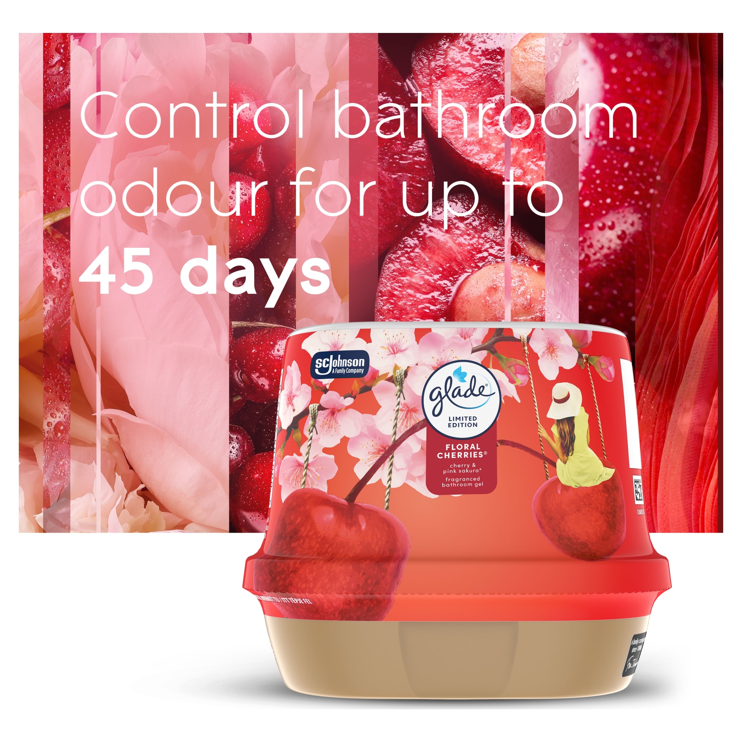Glade Bathroom Gel Frosted Floral Cherries 180g thumbnail 3