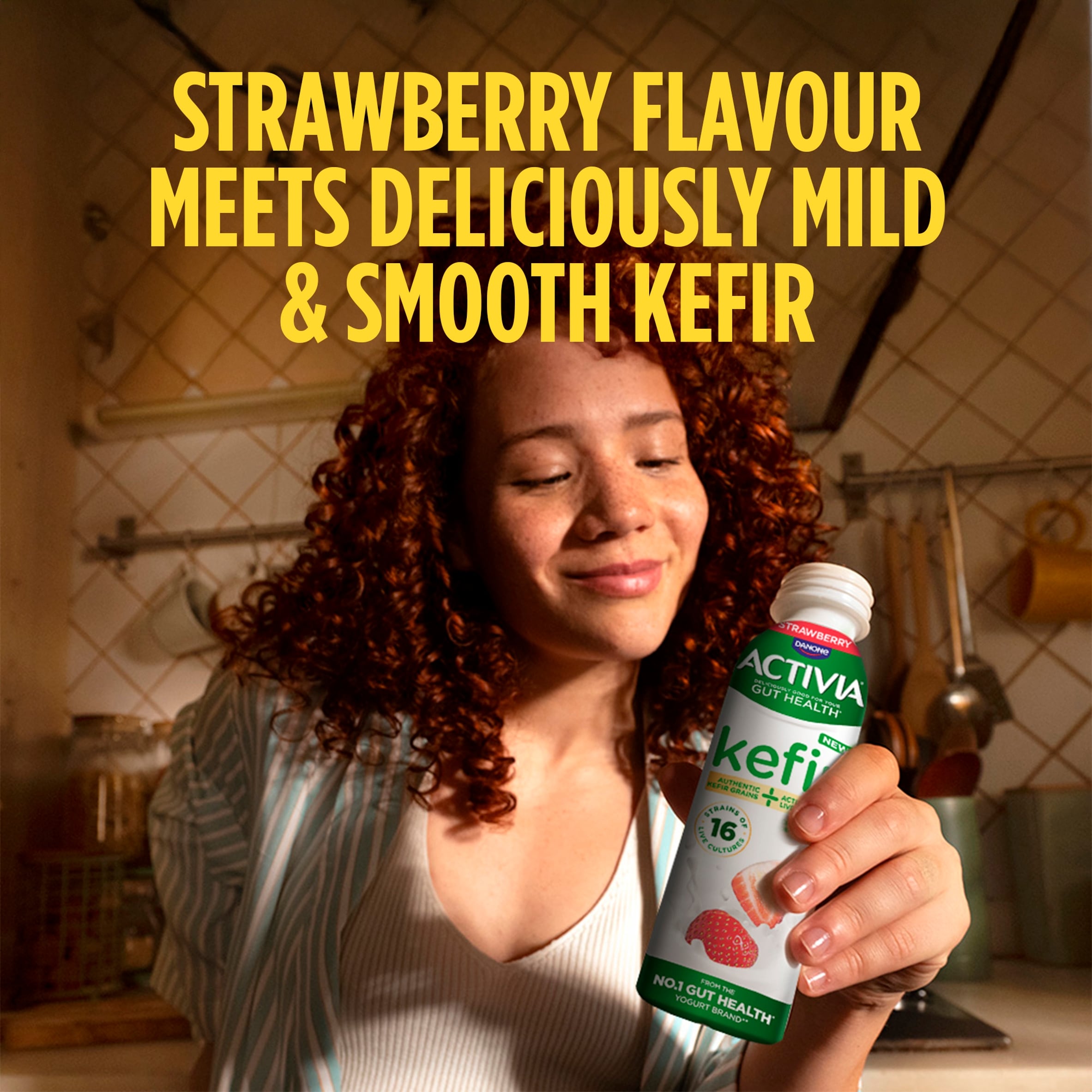 Activia Kefir Strawberry Gut Health Yoghurt Drink 280ml thumbnail 5