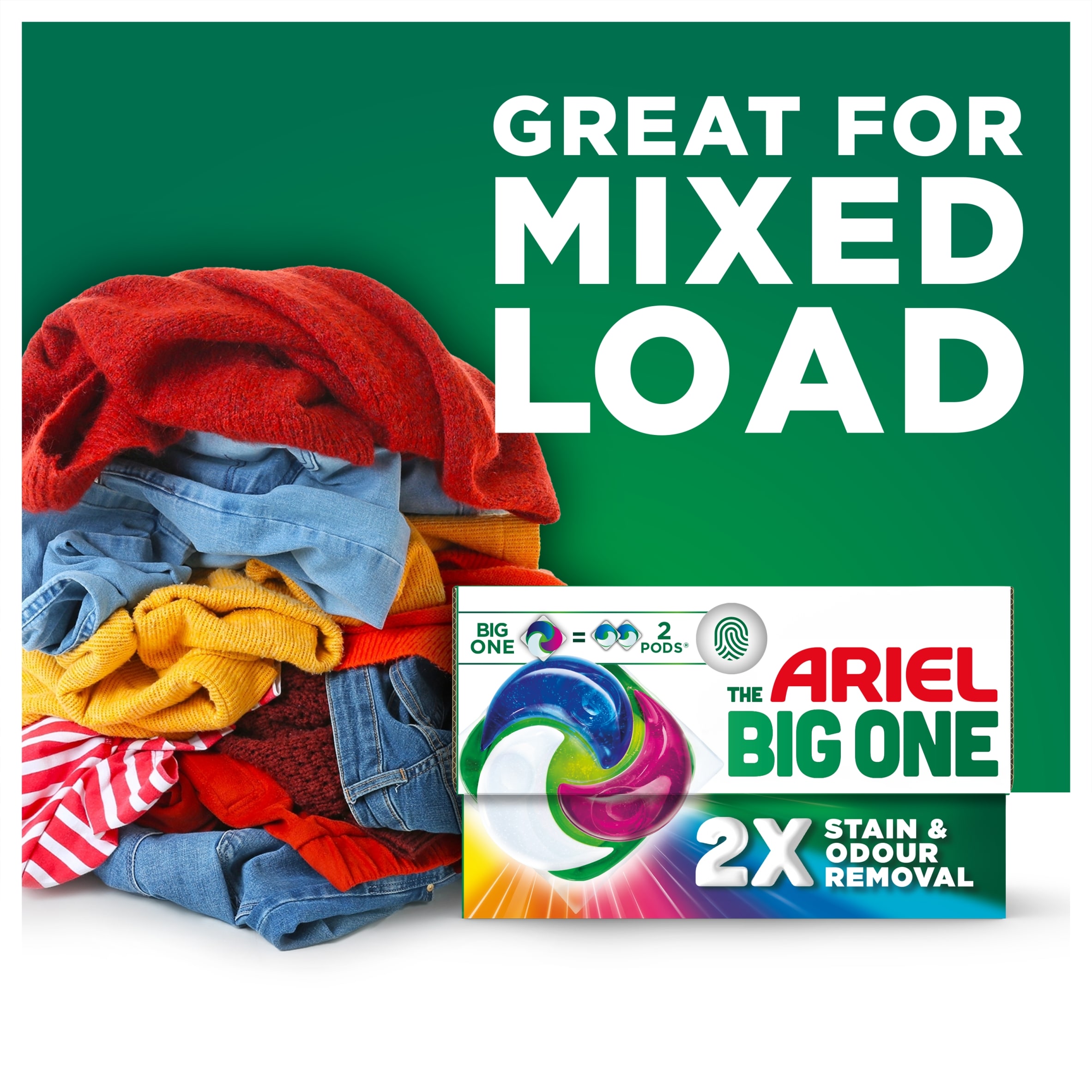 Ariel The Big One Colour Washing Liquid Pods 29 washes 1052.7g thumbnail 4