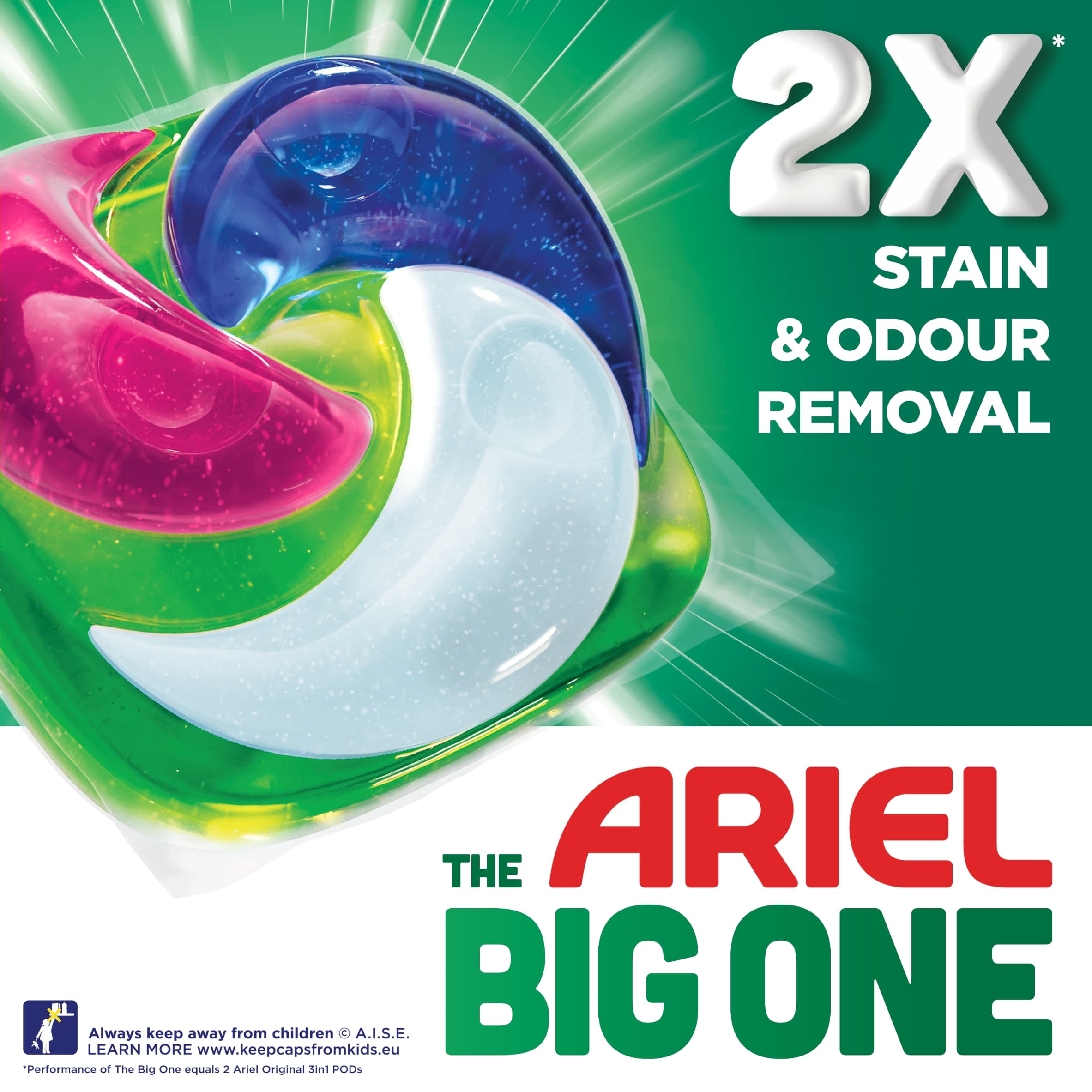 Ariel The Big One Colour Washing Liquid Pods 29 washes 1052.7g thumbnail 5