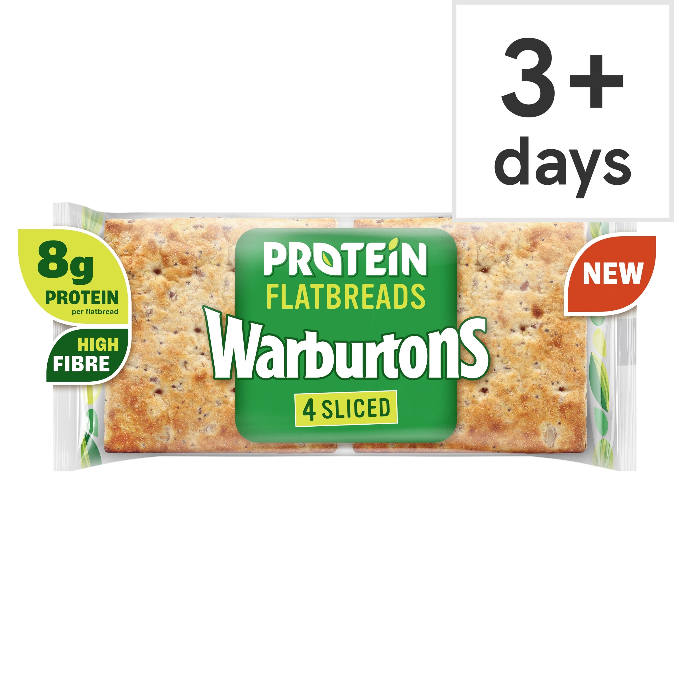 Warburtons 4 Protein Sliced Flatbreads