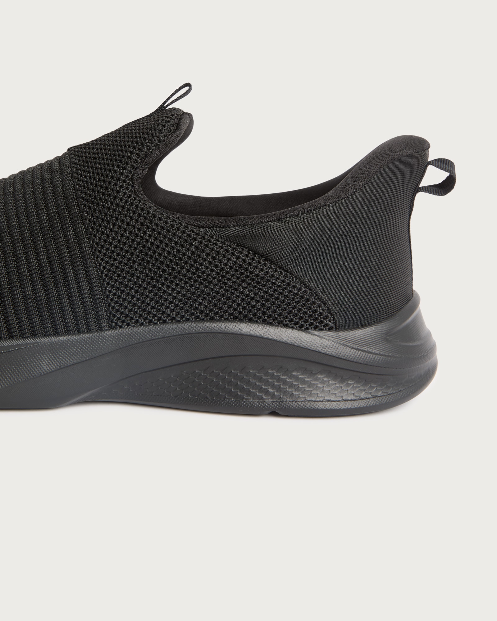 F&F Knitted Slip-On Trainers in Black thumbnail 3
