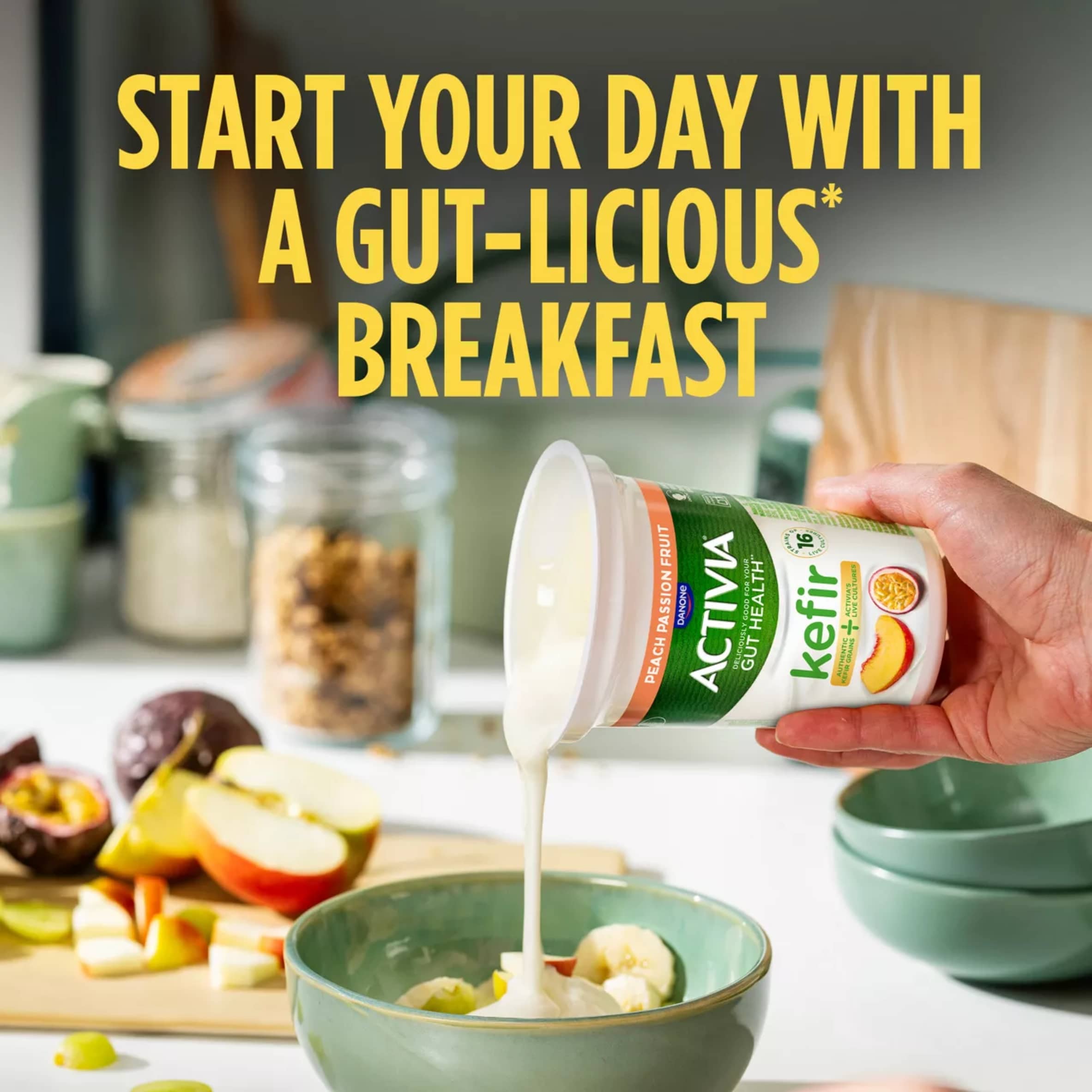 Activia Gut Health Kefir - Strawberry & Raspberry 2 x 150g thumbnail 5