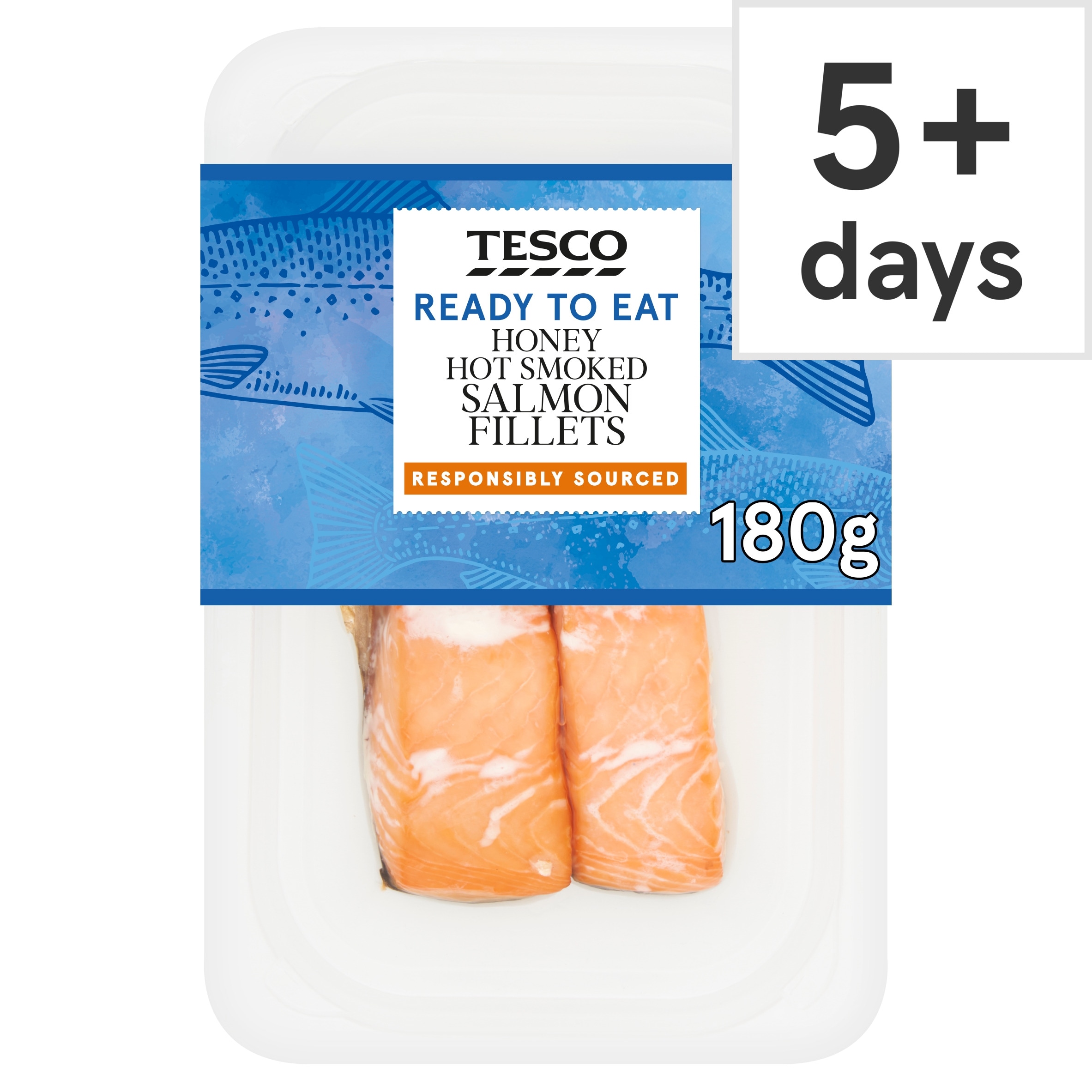 Tesco Ready To Eat Honey Hot Smoked Salmon Fillets 180g