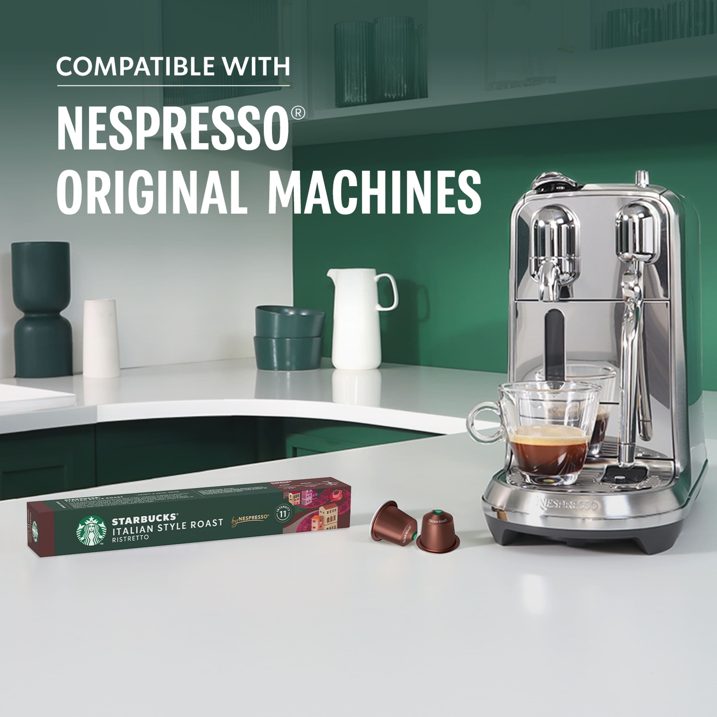 Starbucks by Nespresso Italian Style Roast 10 Coffee Pods 56g thumbnail 4