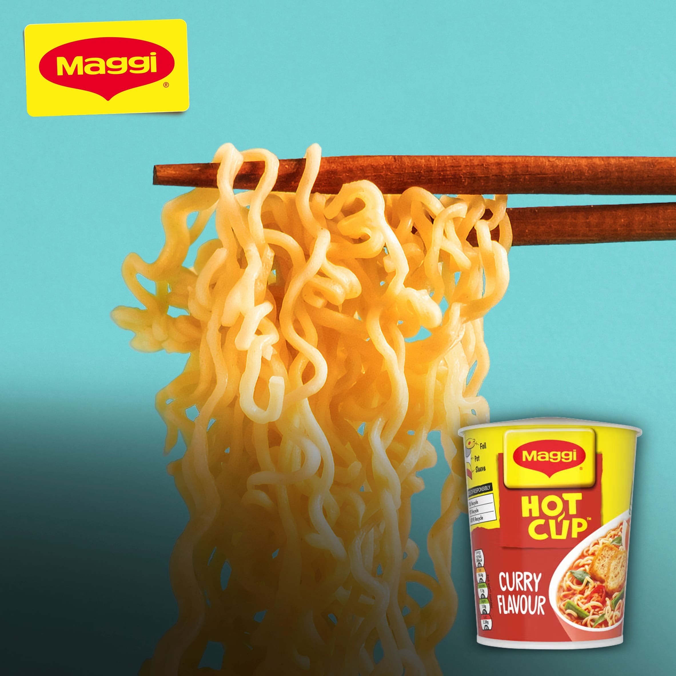 Maggi Hot Cup Noodles - Curry Flavour 59.2g thumbnail 2