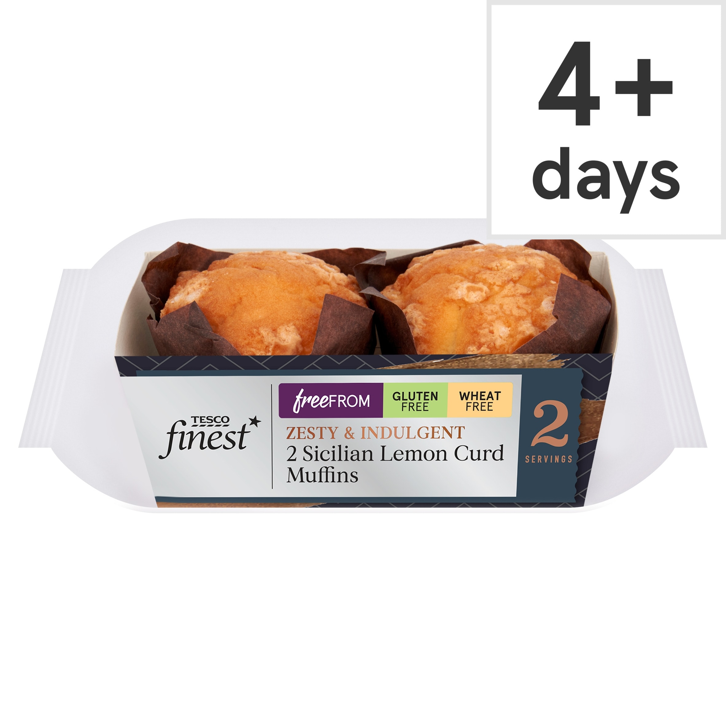 Tesco Finest Free From Sicilian Lemon Curd Muffins 2 Pack