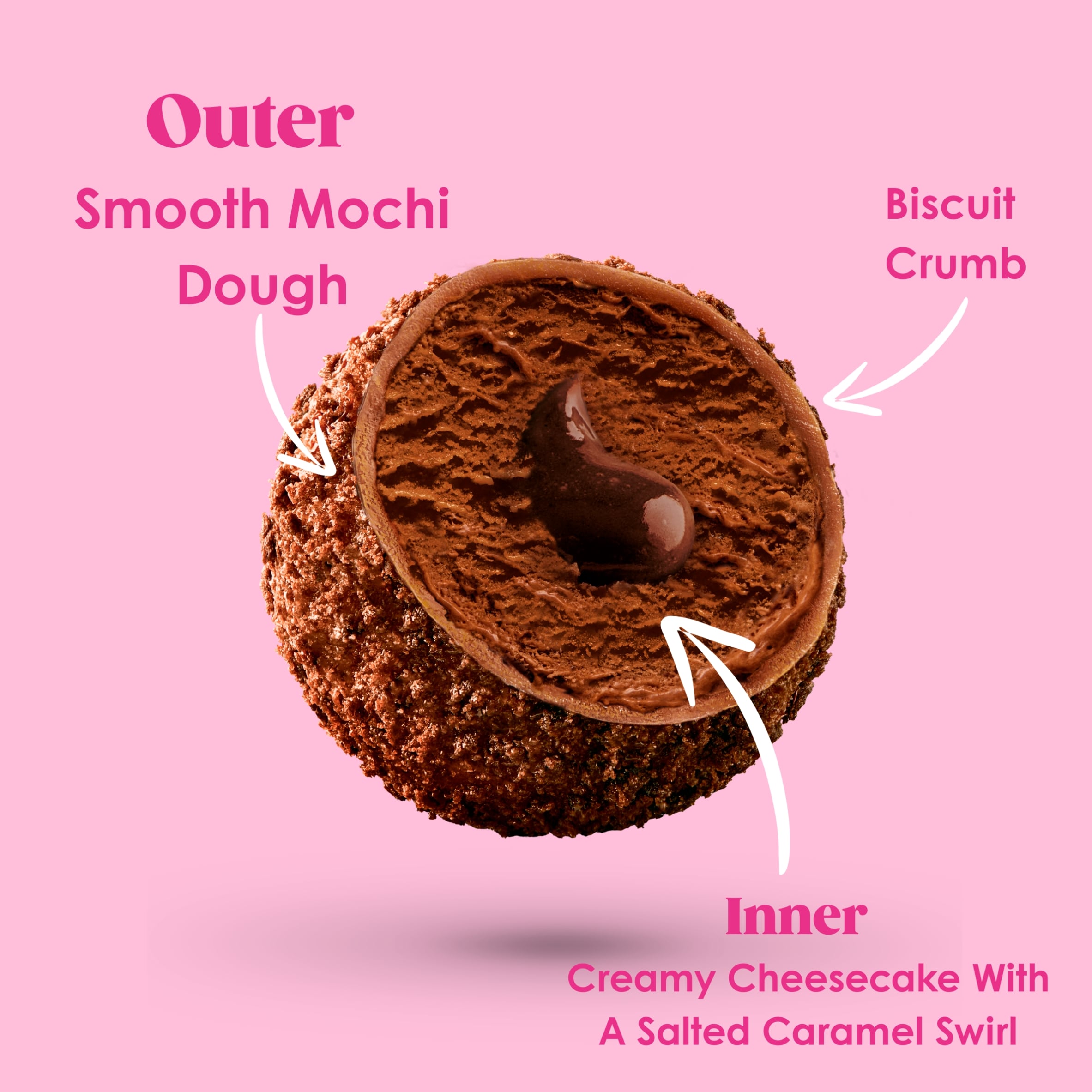 Little Moons Chocolate & Salted Caramel Mochi Cheesecakes 4x30g thumbnail 4