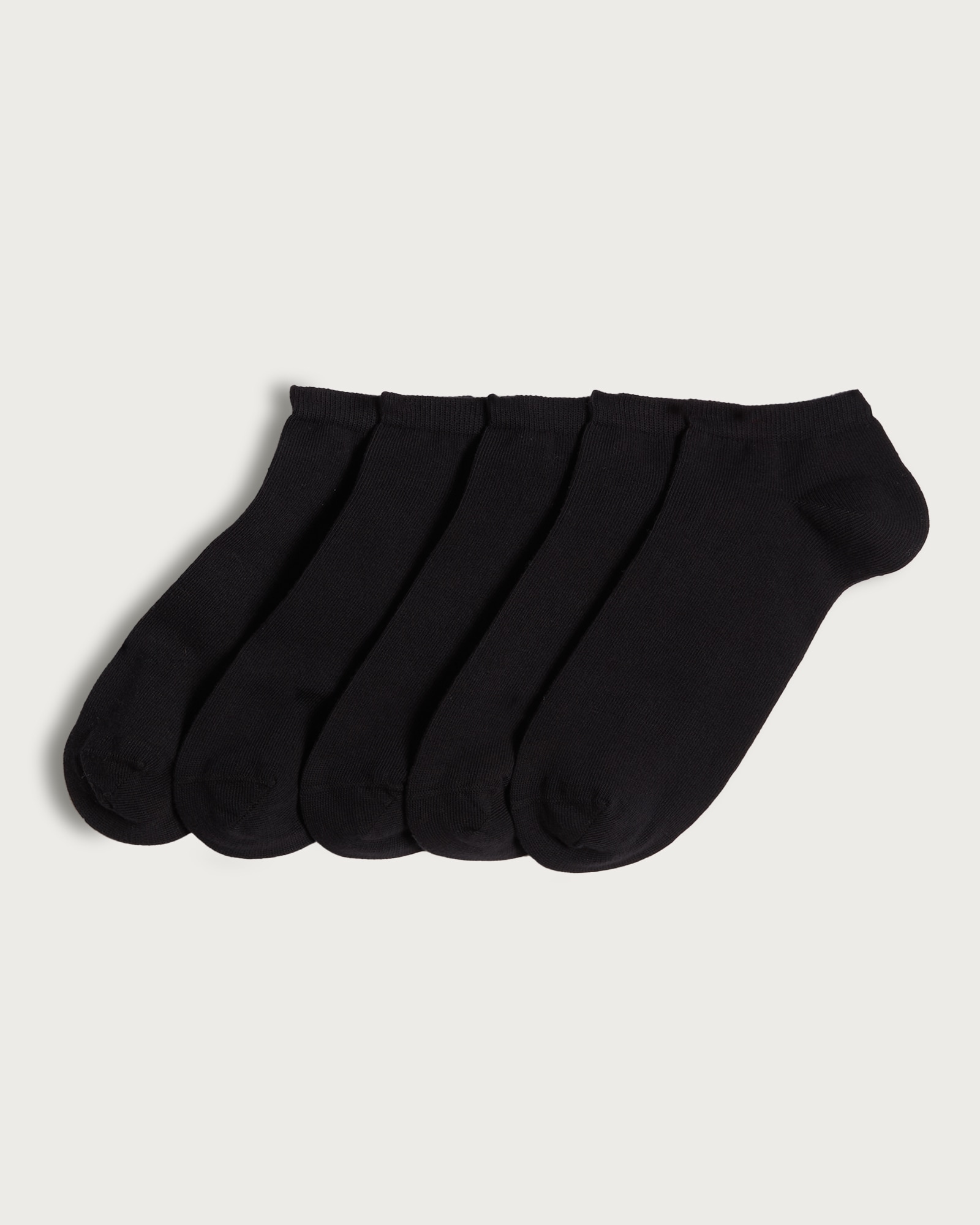 F&F 5-Pack Cotton Rich Trainer Socks in Black