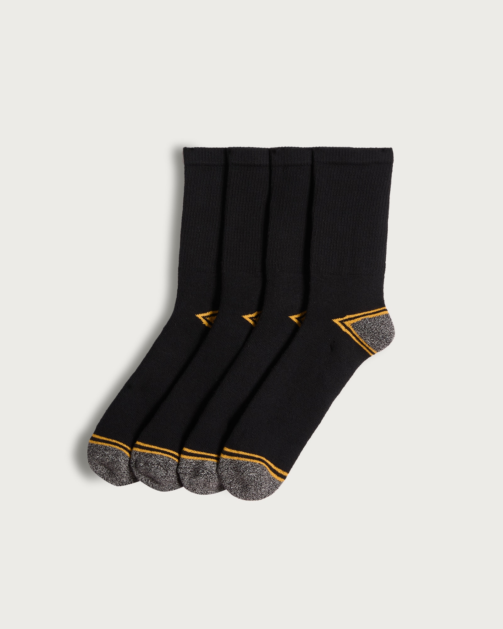 F&F 4-Pack Cotton Rich Workwear Socks in Black