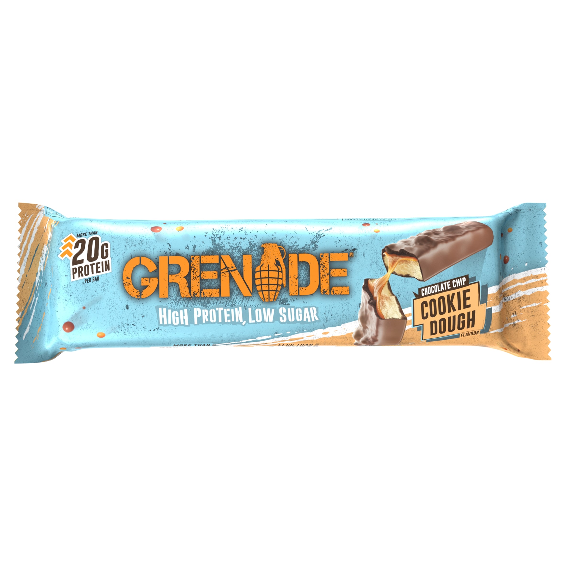 Grenade High Protein Low Sugar Bar Chocolate Chip Cookie Dough 60g