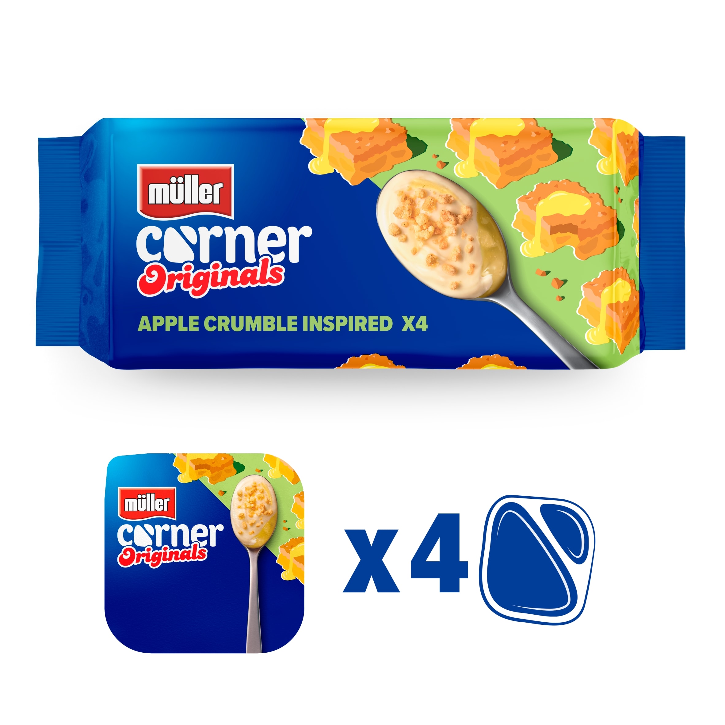 Muller Corner Originals Apple Crumble Yogurts 4x124g thumbnail 2