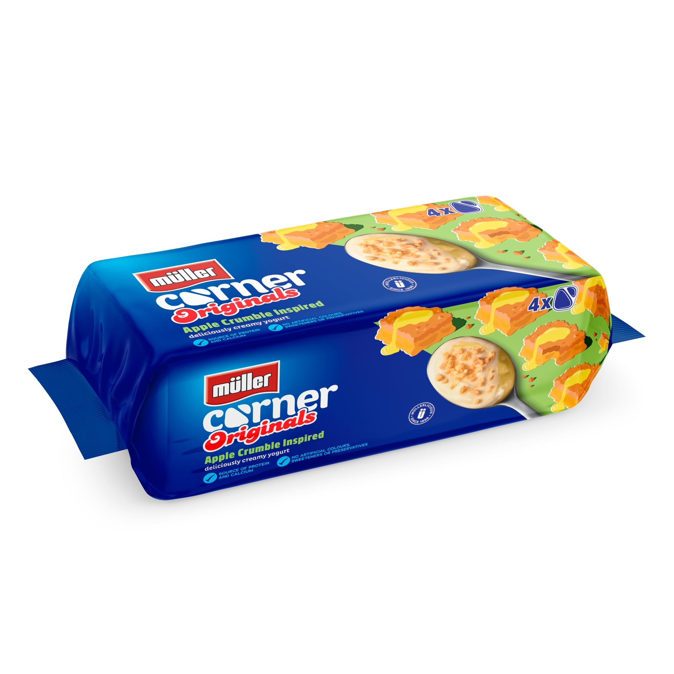 Muller Corner Originals Apple Crumble Yogurts 4x124g thumbnail 3