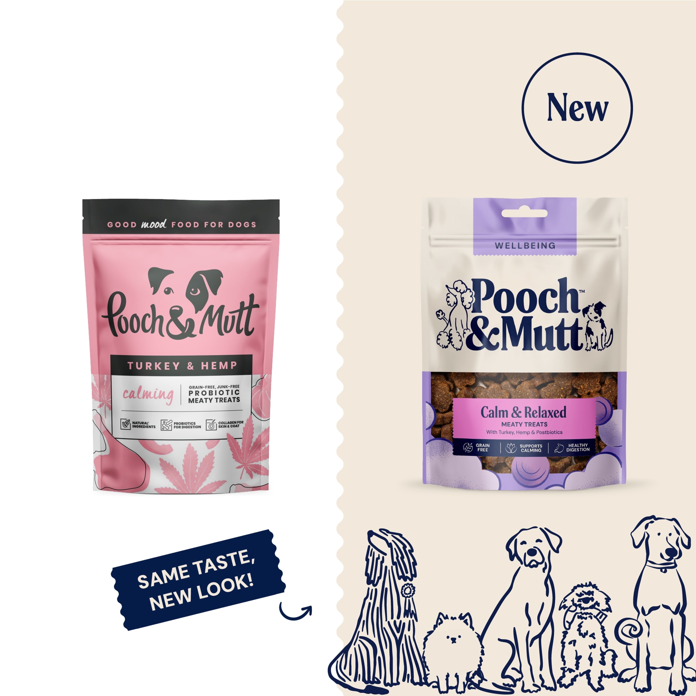 Pooch and Mutt Calming Meaty Dog Treats Turkey and Hemp 120g thumbnail 3