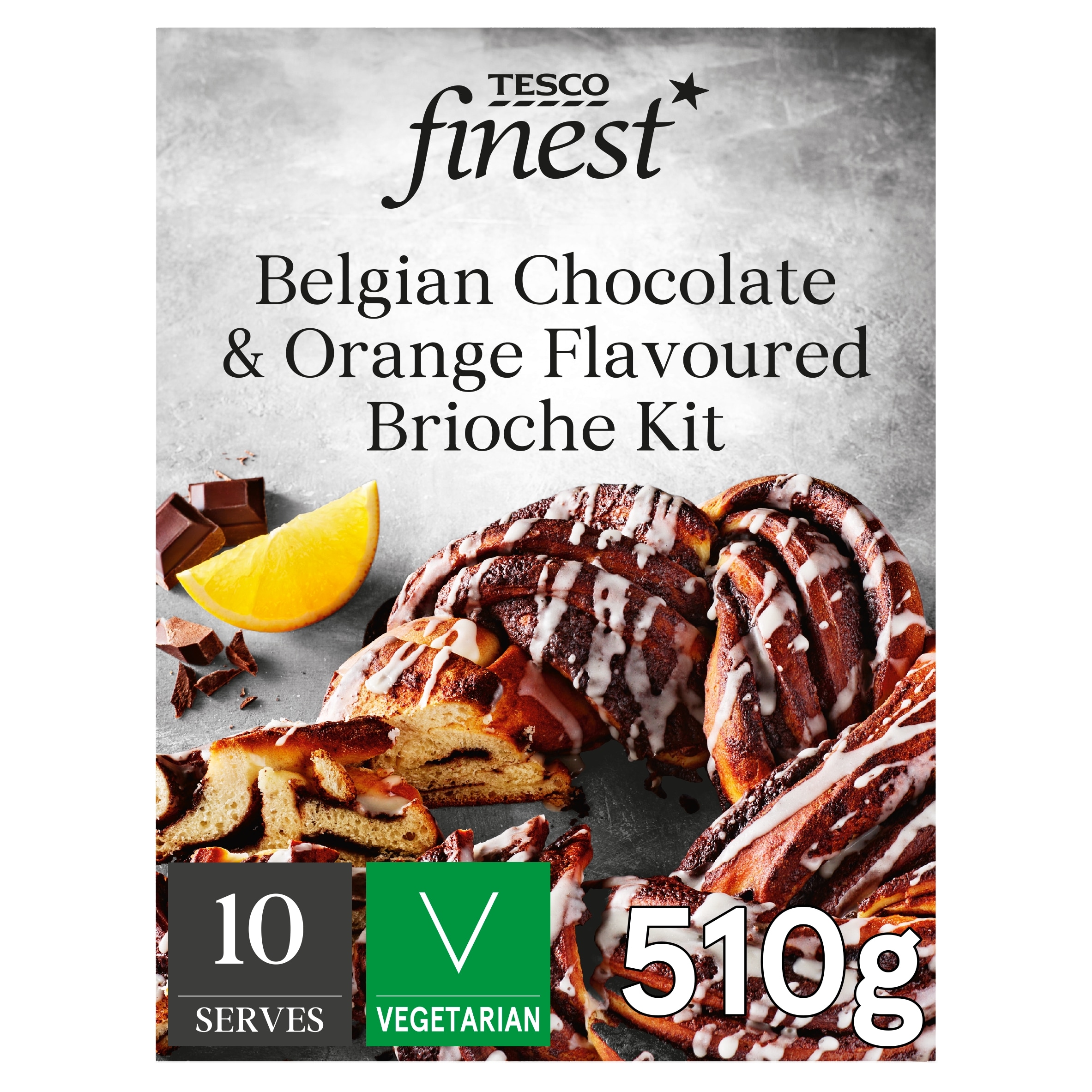 Tesco Finest Belgian Chocolate & Orange Flavoured Brioche Kit 510g