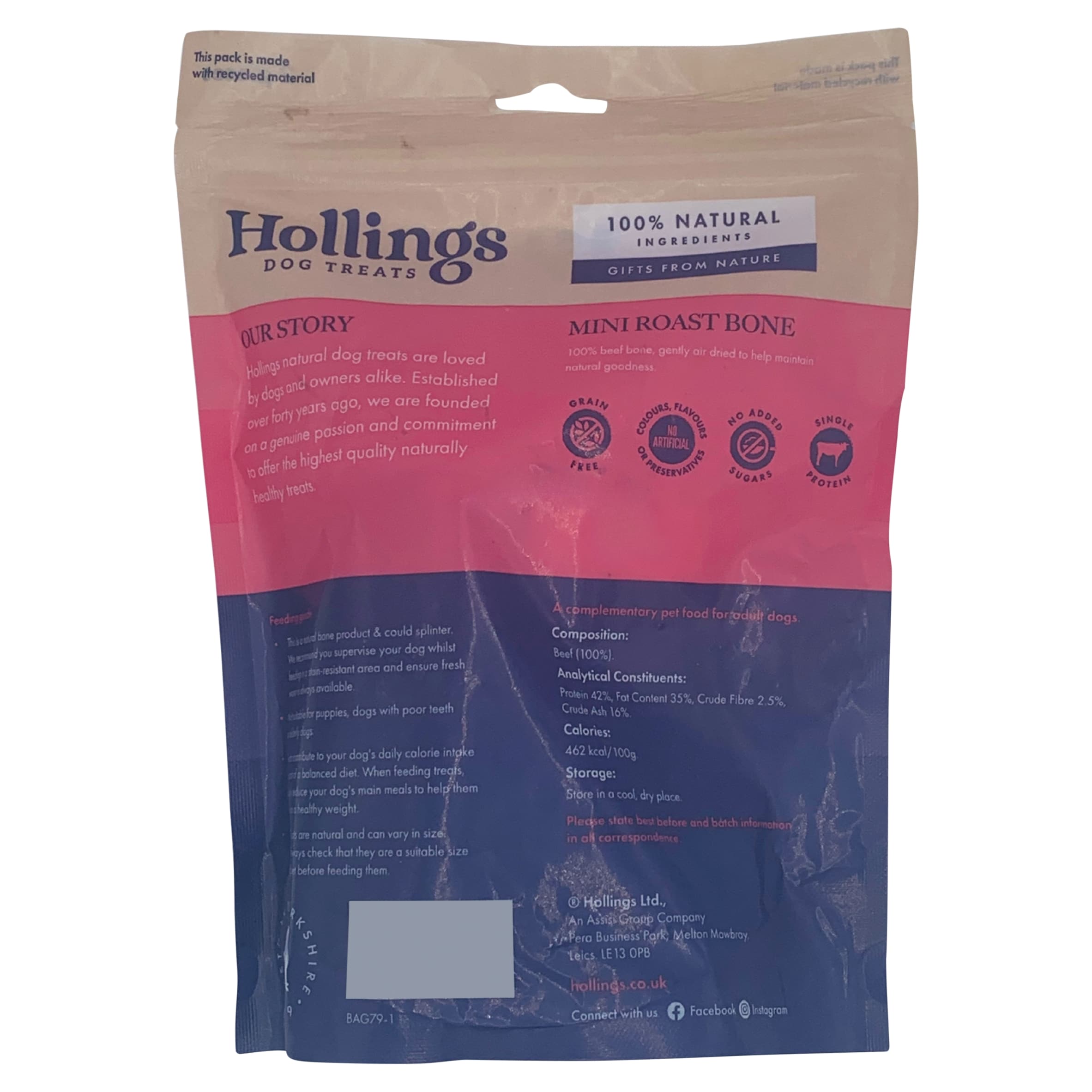 Hollings Choice Cuts Mini Roast Bone Dog Treats 2 Pack thumbnail 2