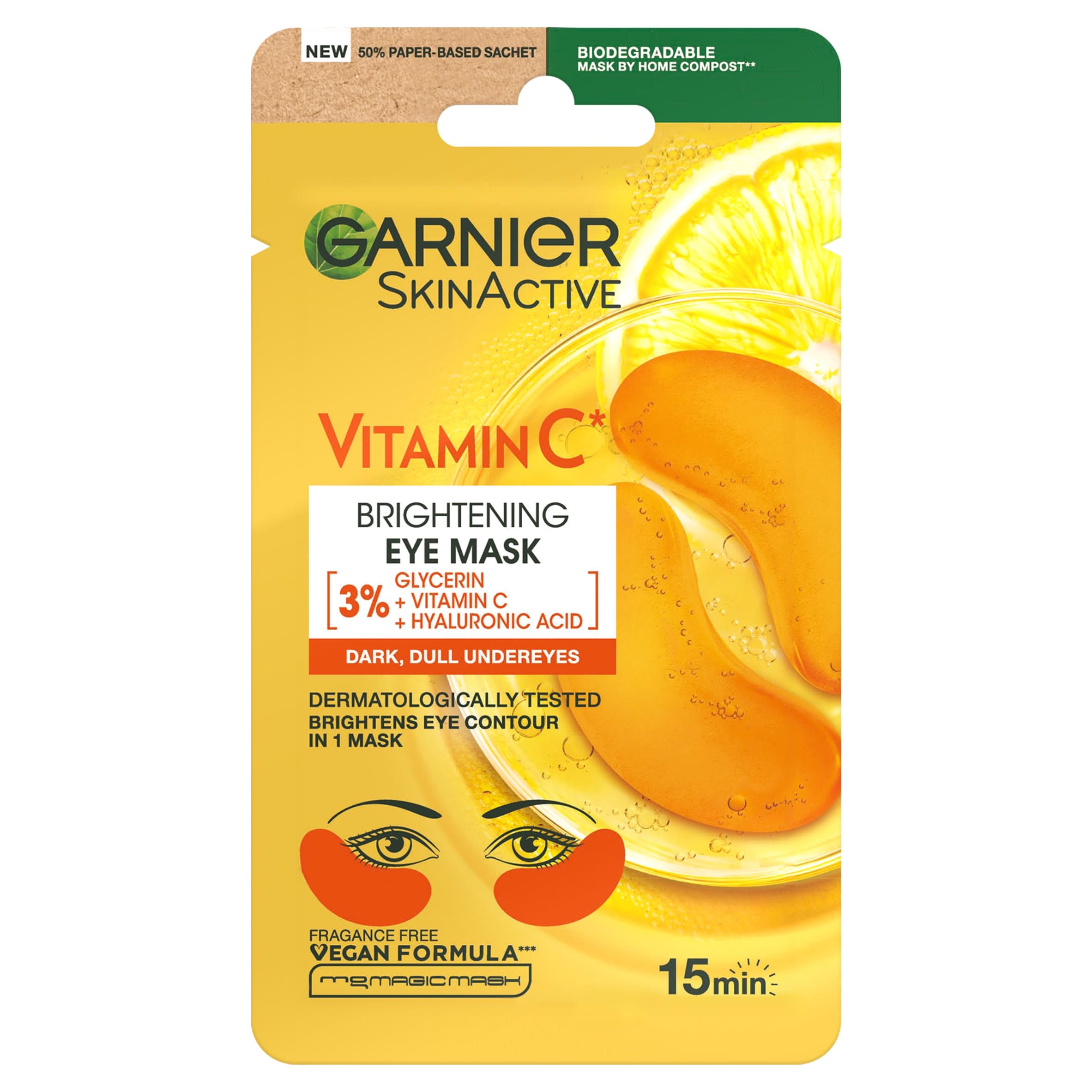 Garnier SkinActive Brightening Eye Mask with Vitamin C 5g
