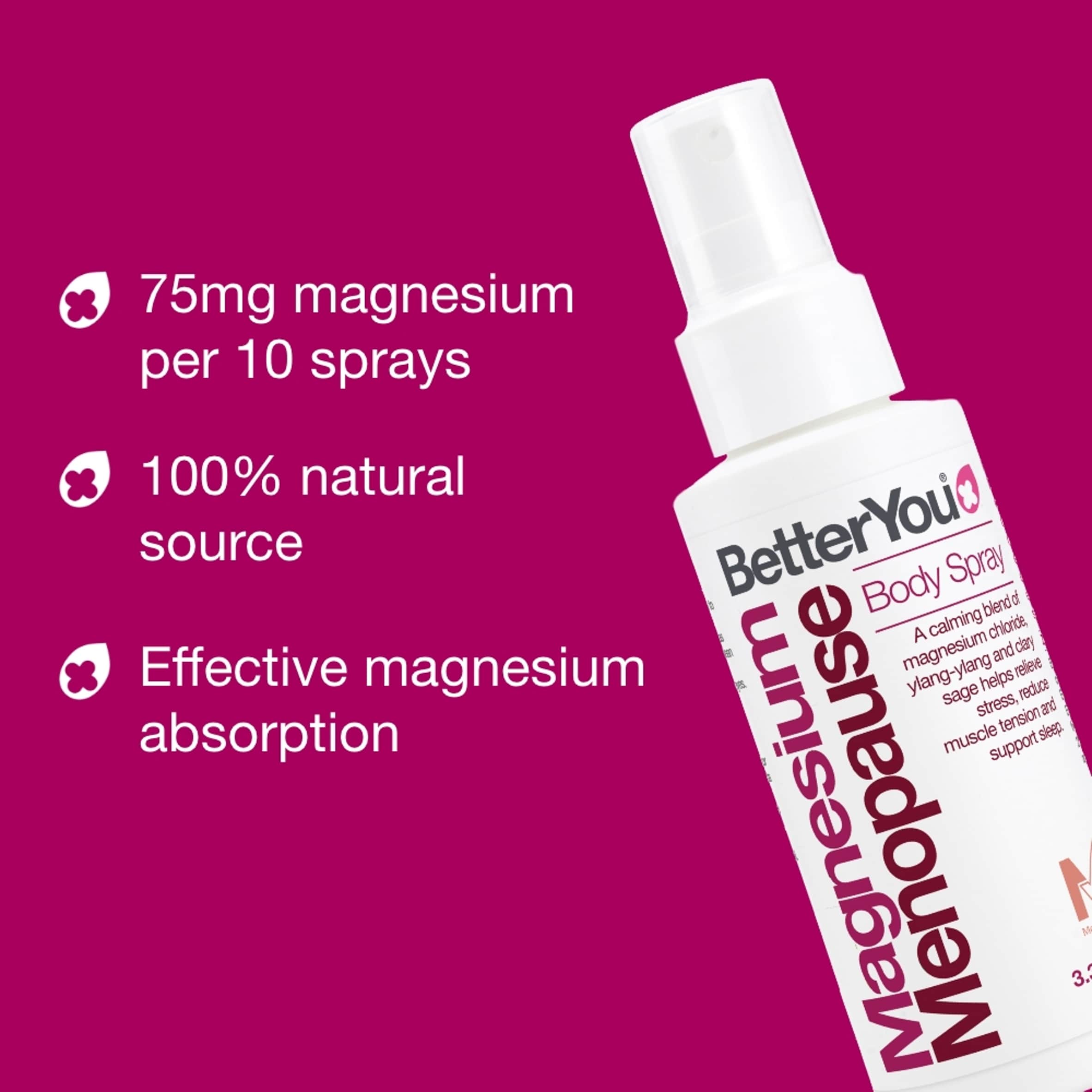 BetterYou Magnesium Menopause Body Spray 100ml thumbnail 3