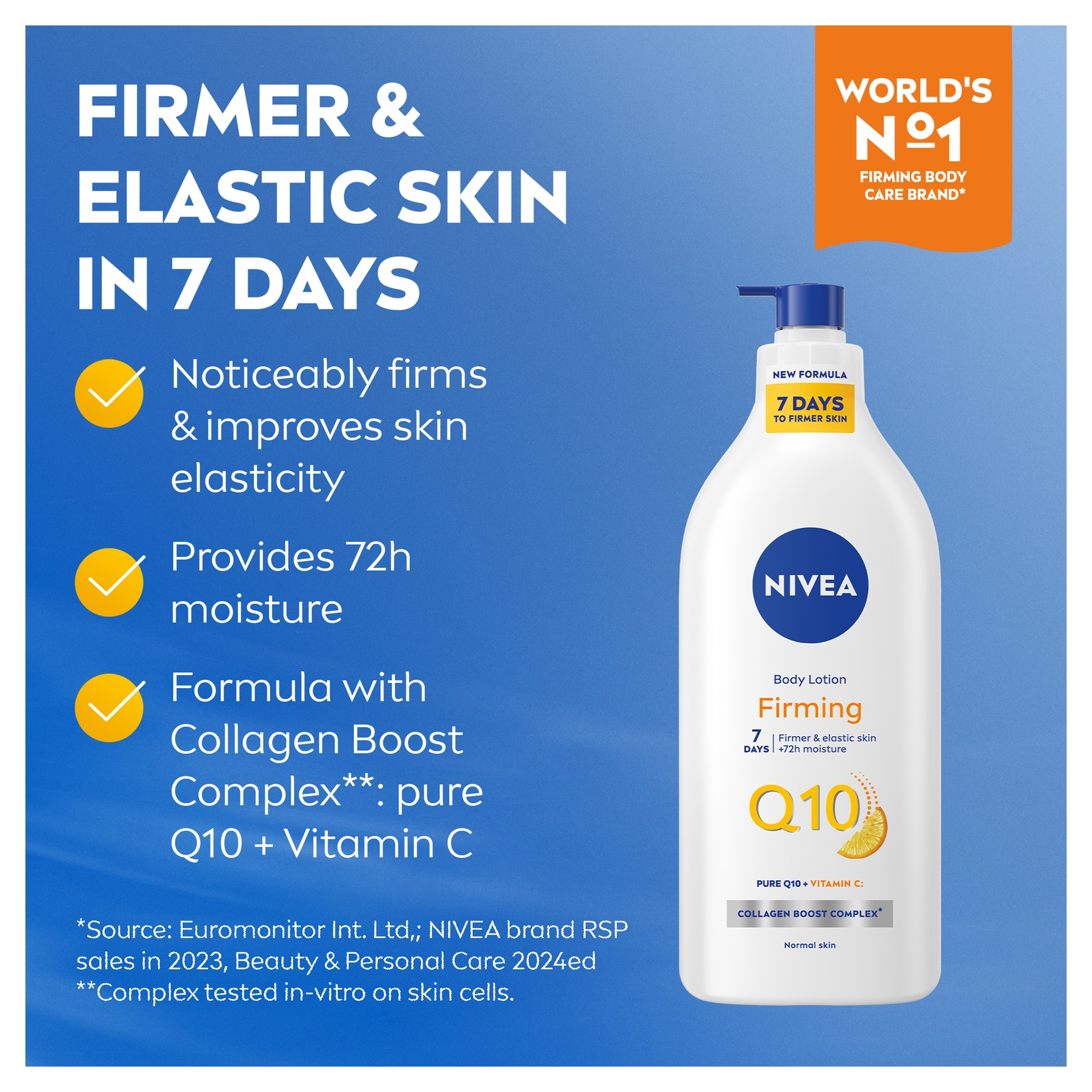 NIVEA Q10 & Vitamin C Firming Body Lotion Normal Skin 625ml thumbnail 2
