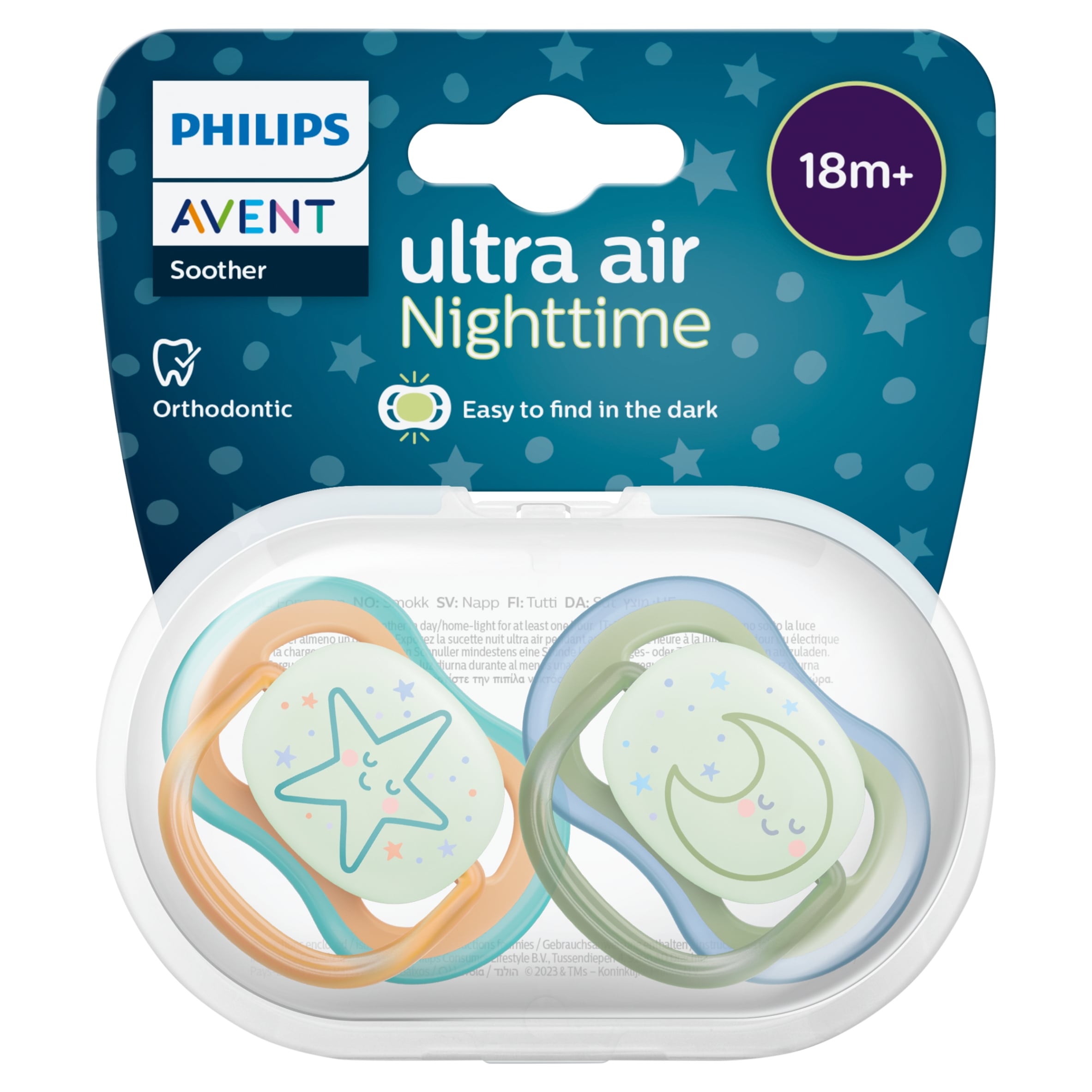 Philips Avent Ultra Air Night Time Soother 18m+ 2 pack