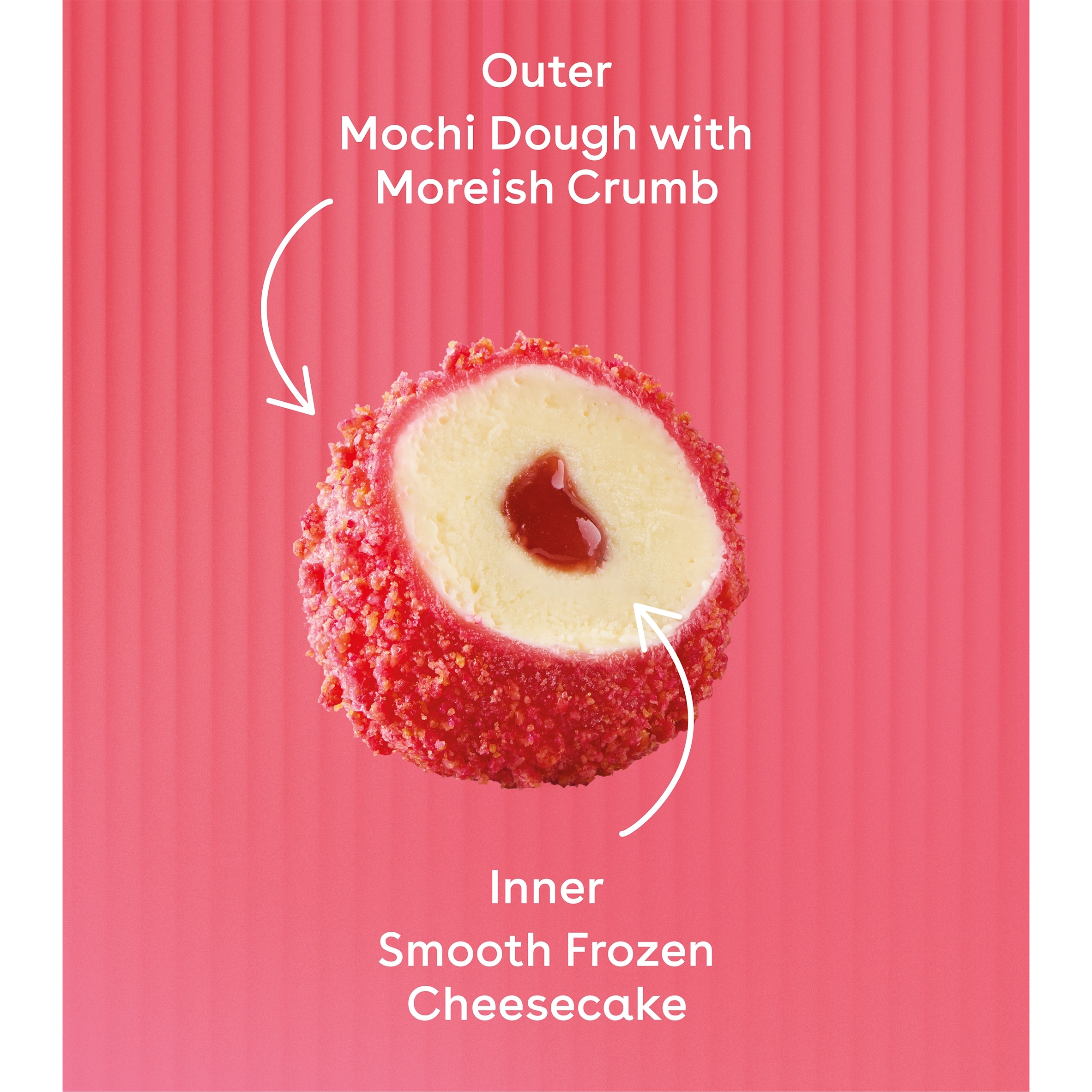 Little Moons Strawberry & Mascarpone Mochi Cheesecakes 4x30g thumbnail 2