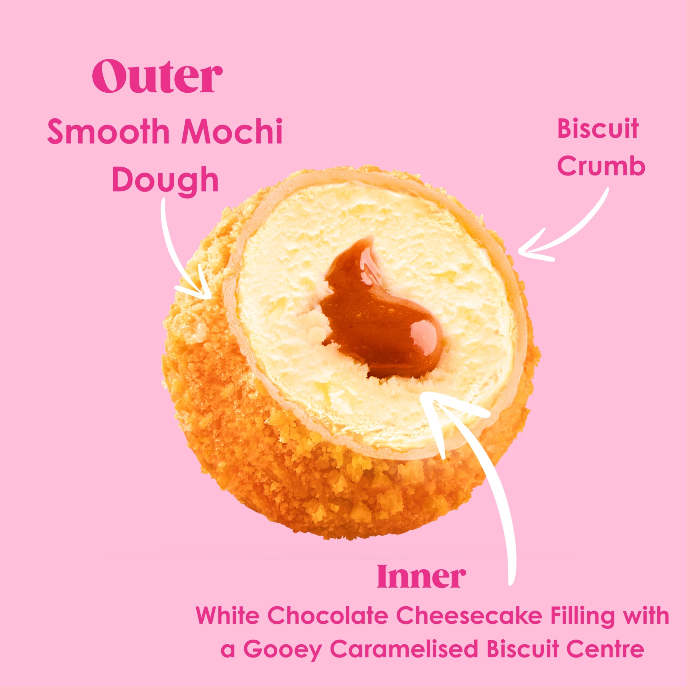 Little Moons Cheesecakes - Caramelised Biscuit & White Chocolate 4x30g thumbnail 4