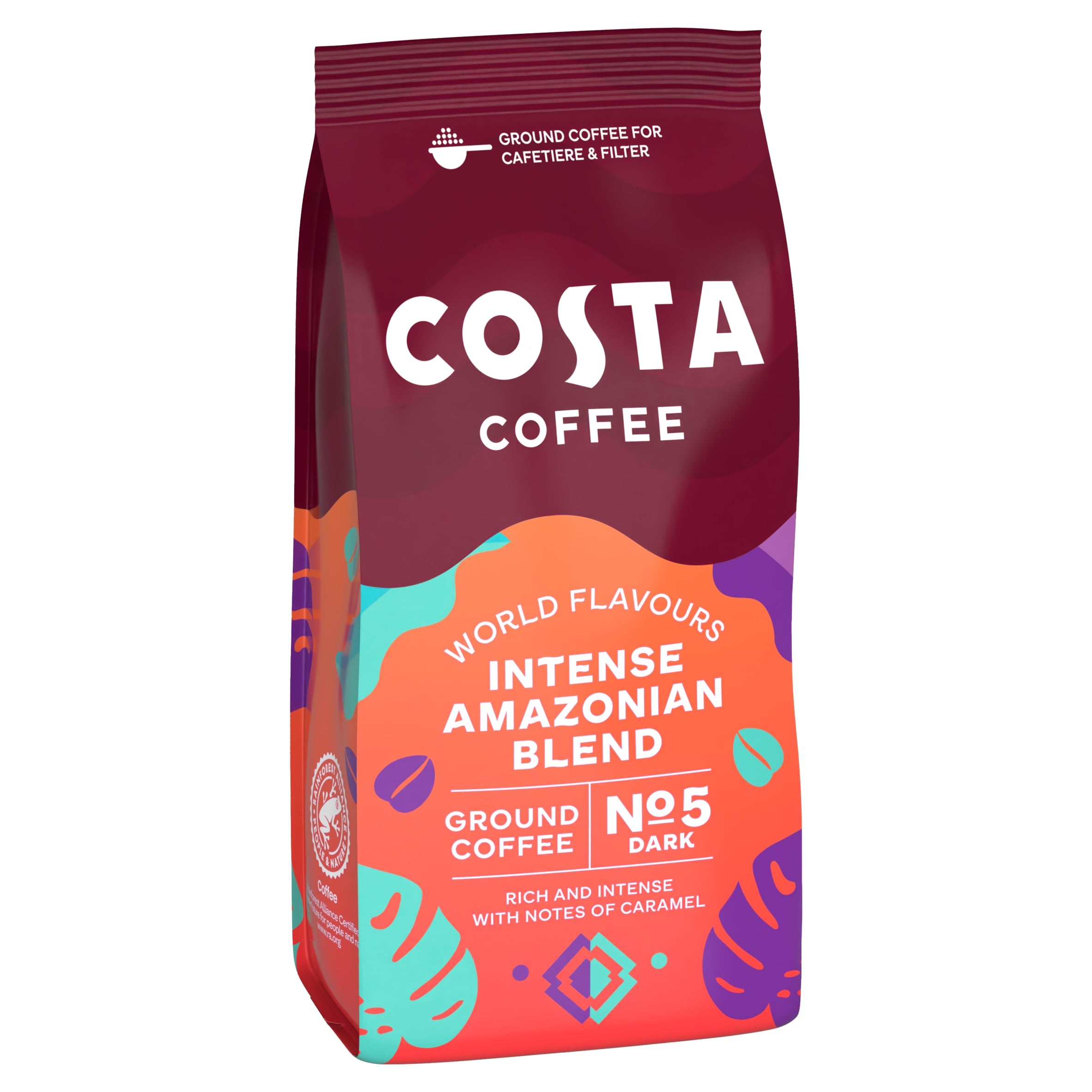 Costa Coffee Intense Amazonian Blend Ground Coffee 200g thumbnail 2