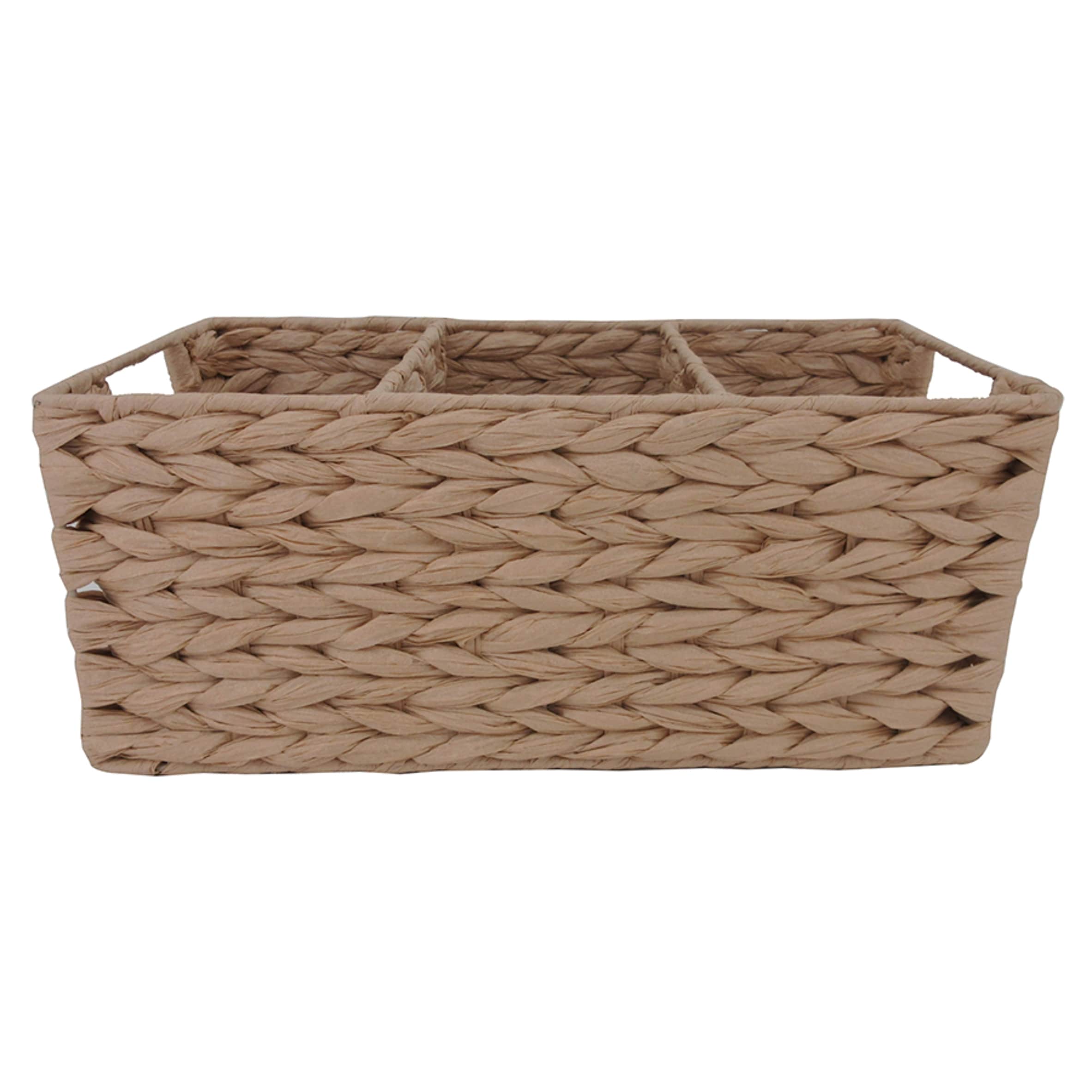 F&F Home Natural 3 Section Storage Basket thumbnail 2
