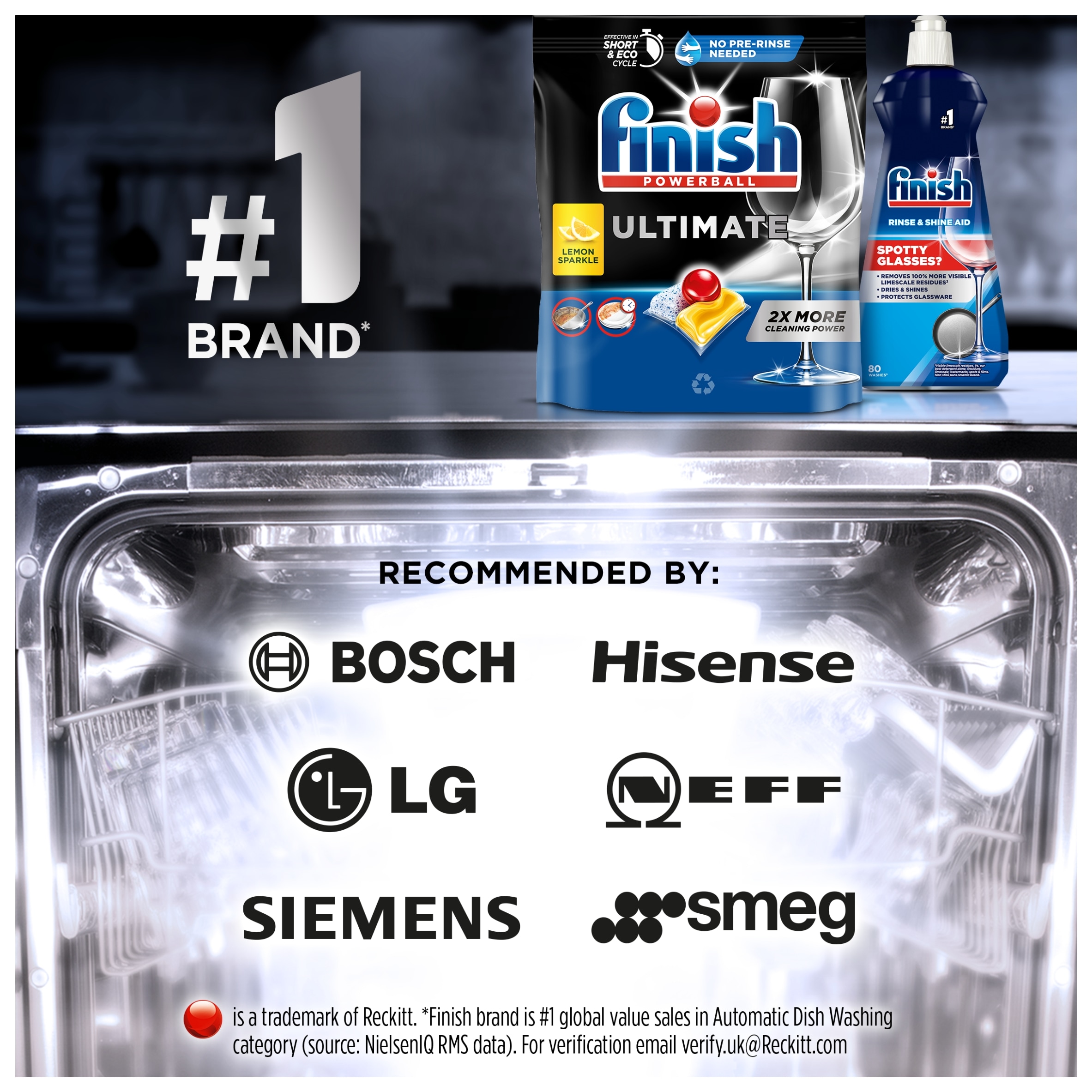 Finish Ultimate All In One Dishwasher Tablets Lemon x92 1186.8g thumbnail 4
