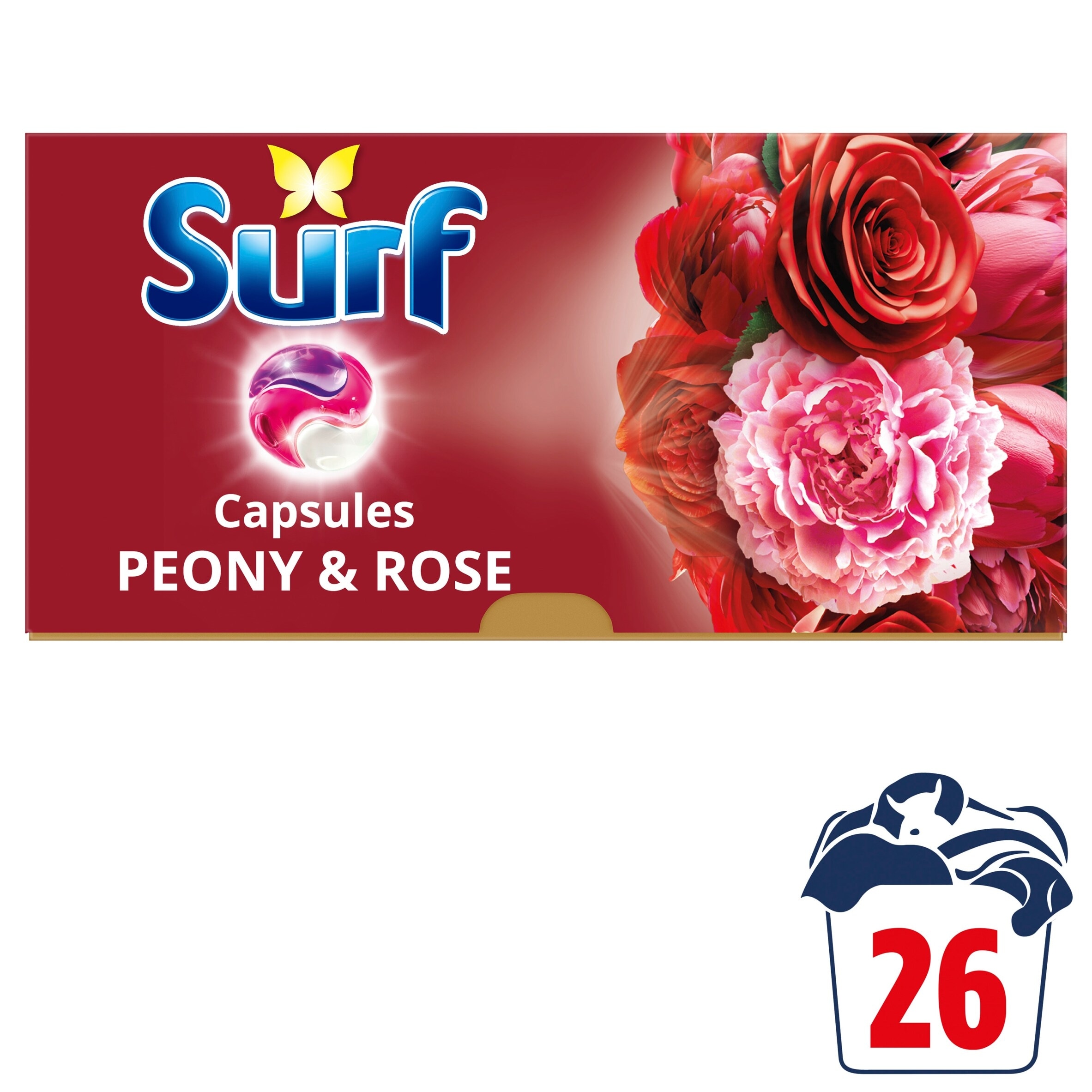 Surf 3 In 1 Peony and Rose Washing Capsules 26 Washes 449.8g