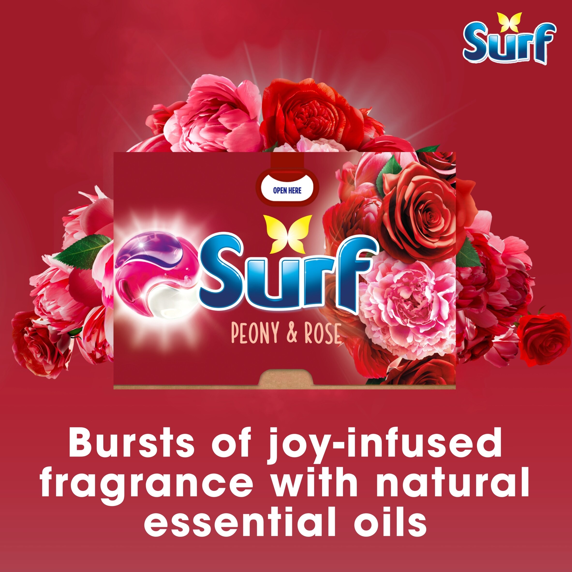 Surf 3 In 1 Peony and Rose Washing Capsules 26 Washes 449.8g thumbnail 2
