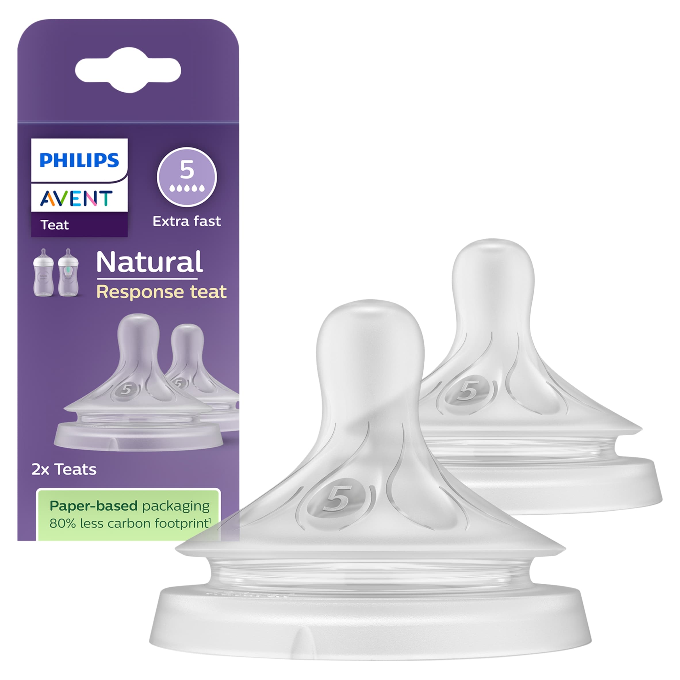 Philips Avent Natural Response Teat Flow 5 6m+ 2 pack