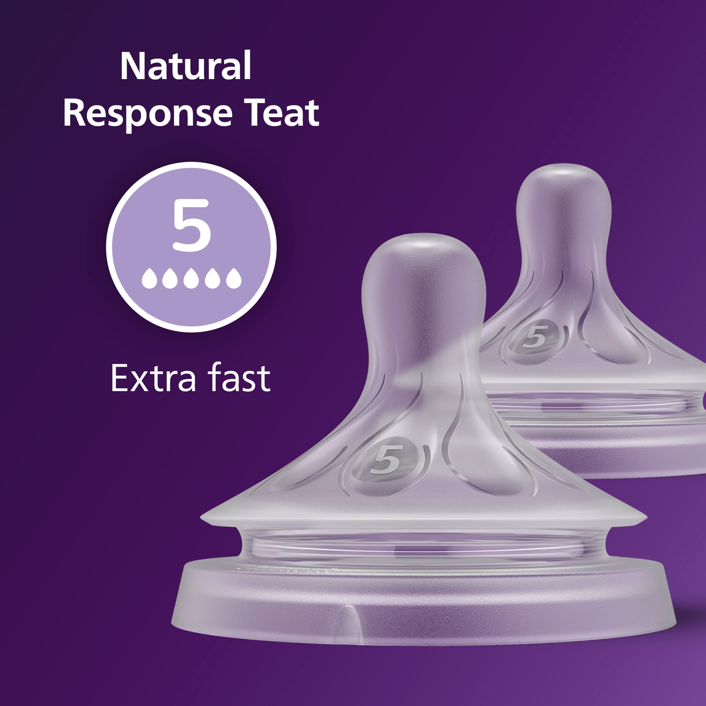 Philips Avent Natural Response Teat Flow 5 6m+ 2 pack thumbnail 2