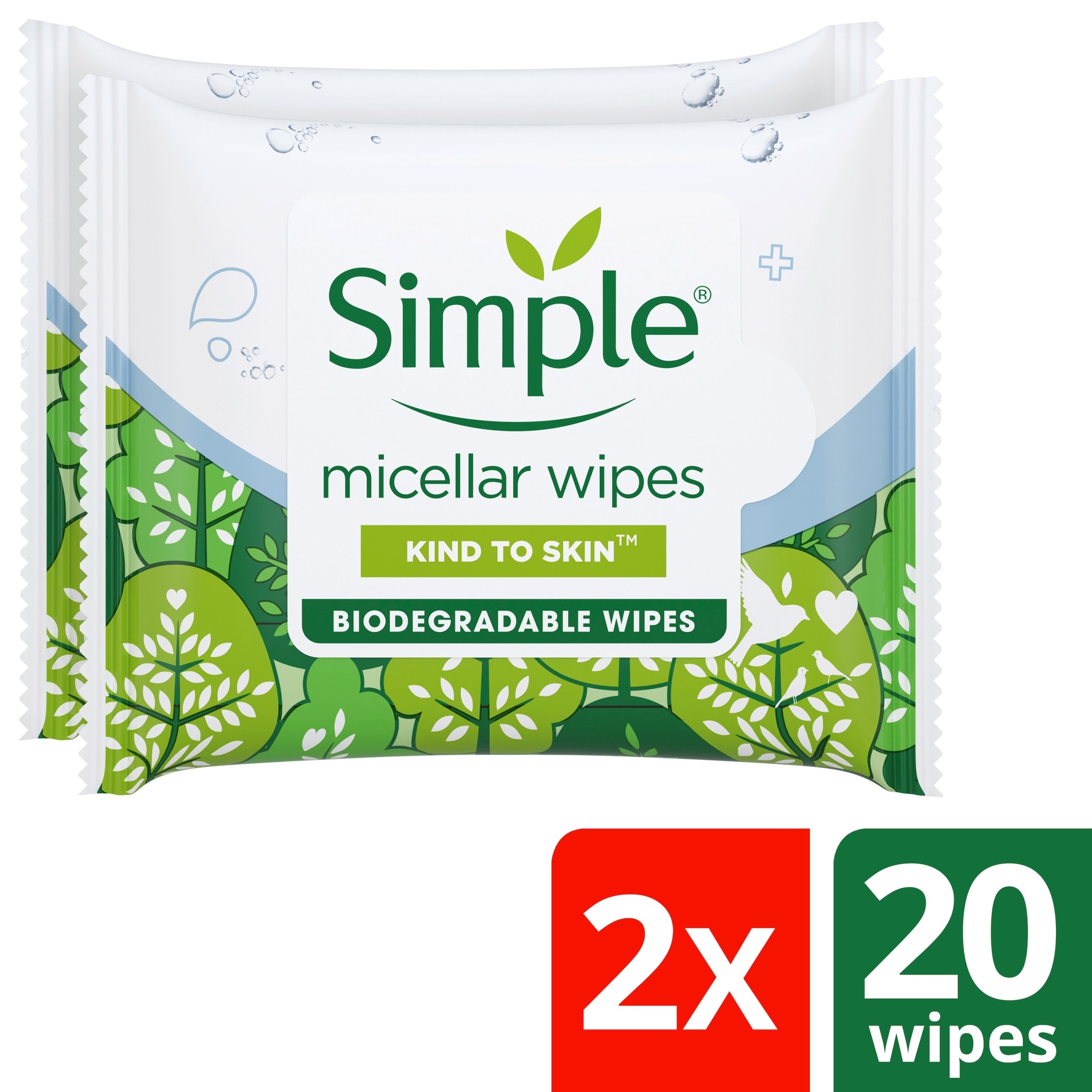 Simple Kind to Skin Micellar Biodegradable Cleansing Wipes