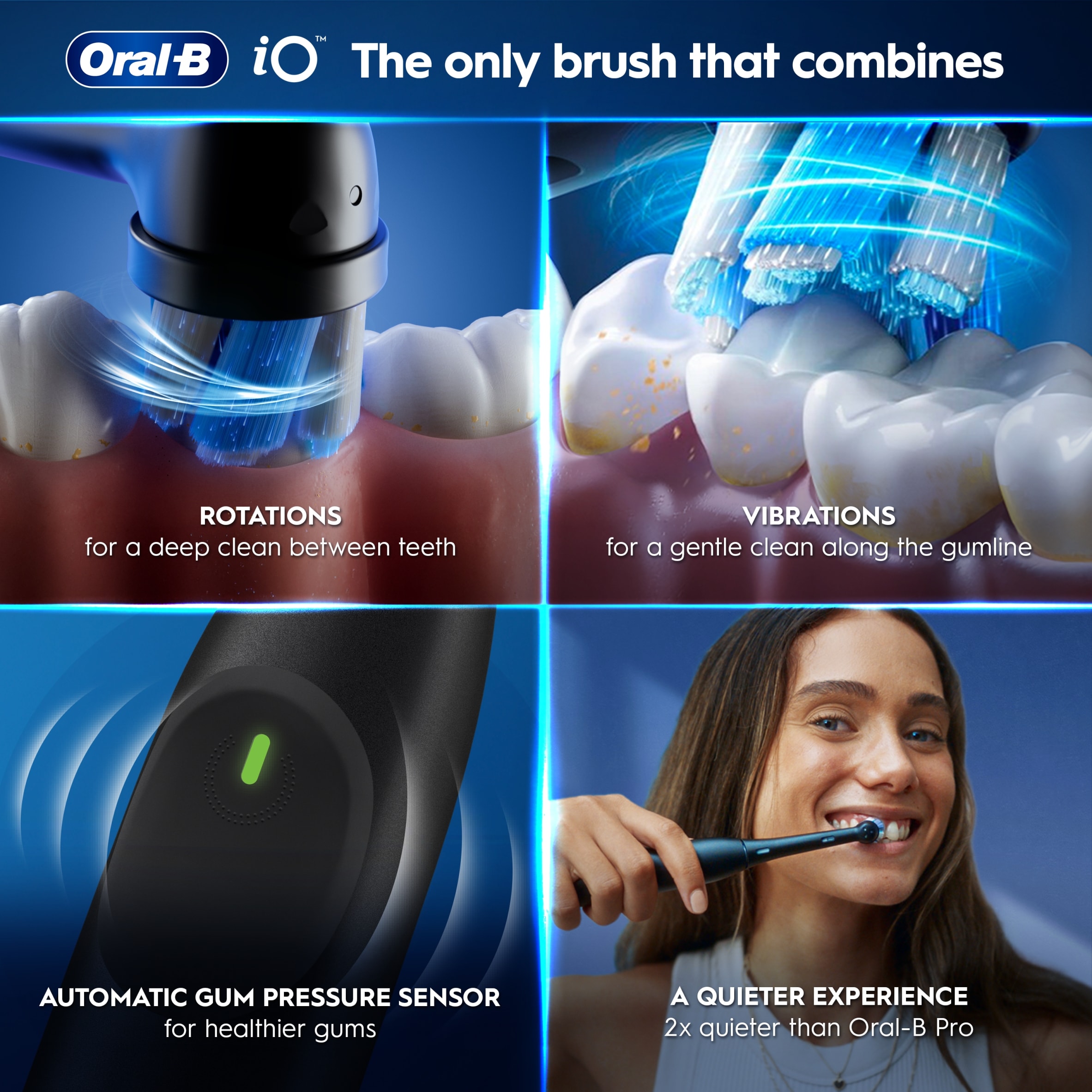 Oral-B iO Series 2 Clean & Care Black Electric Toothbrush & Travel Case thumbnail 2