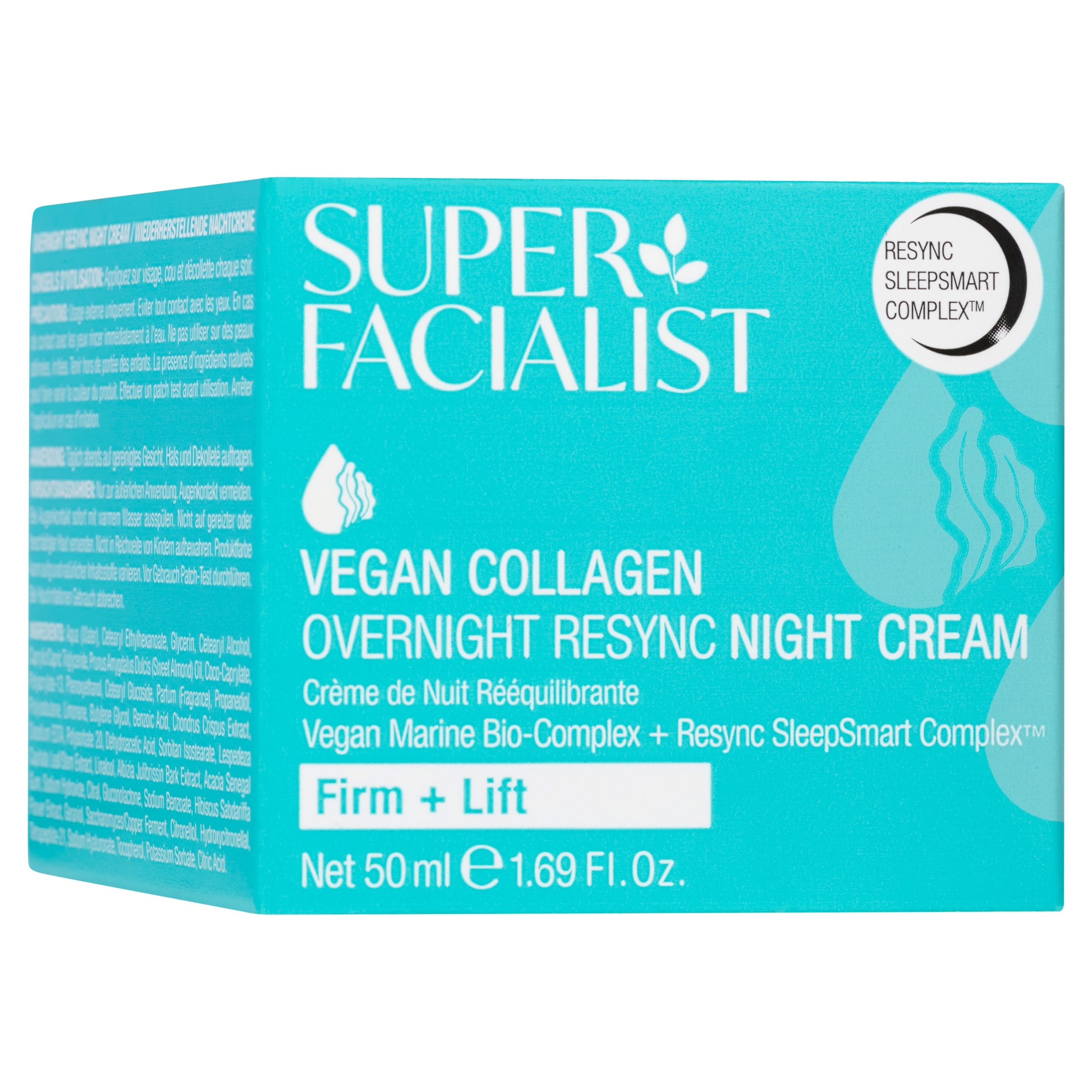 Super Facialist Vegan Collagen Overnight Resync Night Cream 50ml
